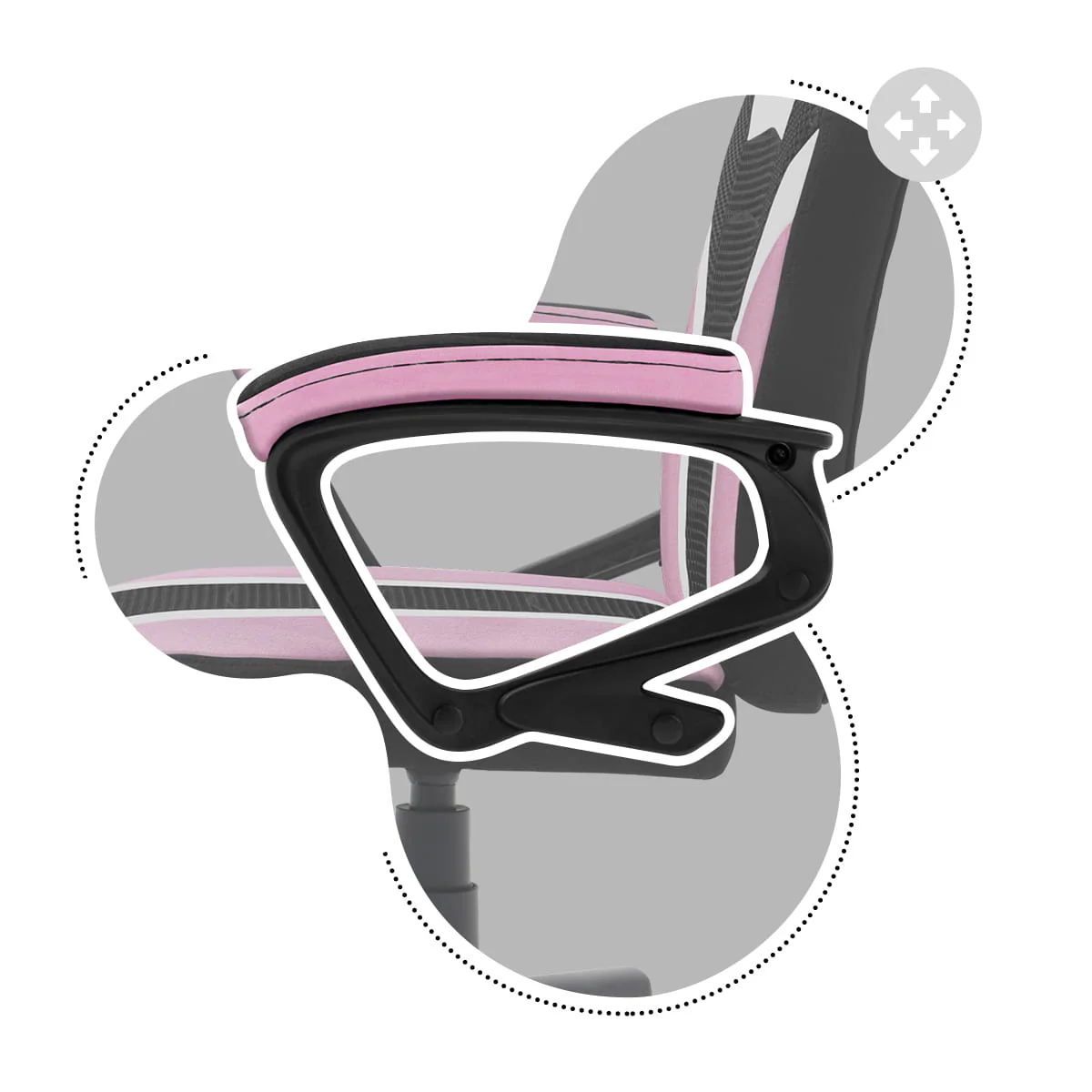 HUZARO RANGER 1.0 Rosa Mesh Gaming-Stuhl für Kinder - Image 14