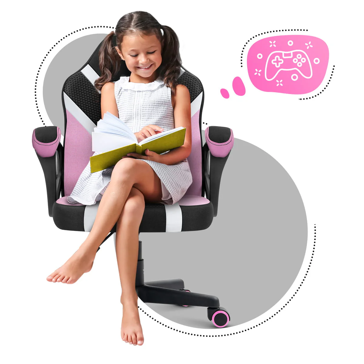 HUZARO RANGER 1.0 Rosa Mesh Gaming-Stuhl für Kinder - Image 16