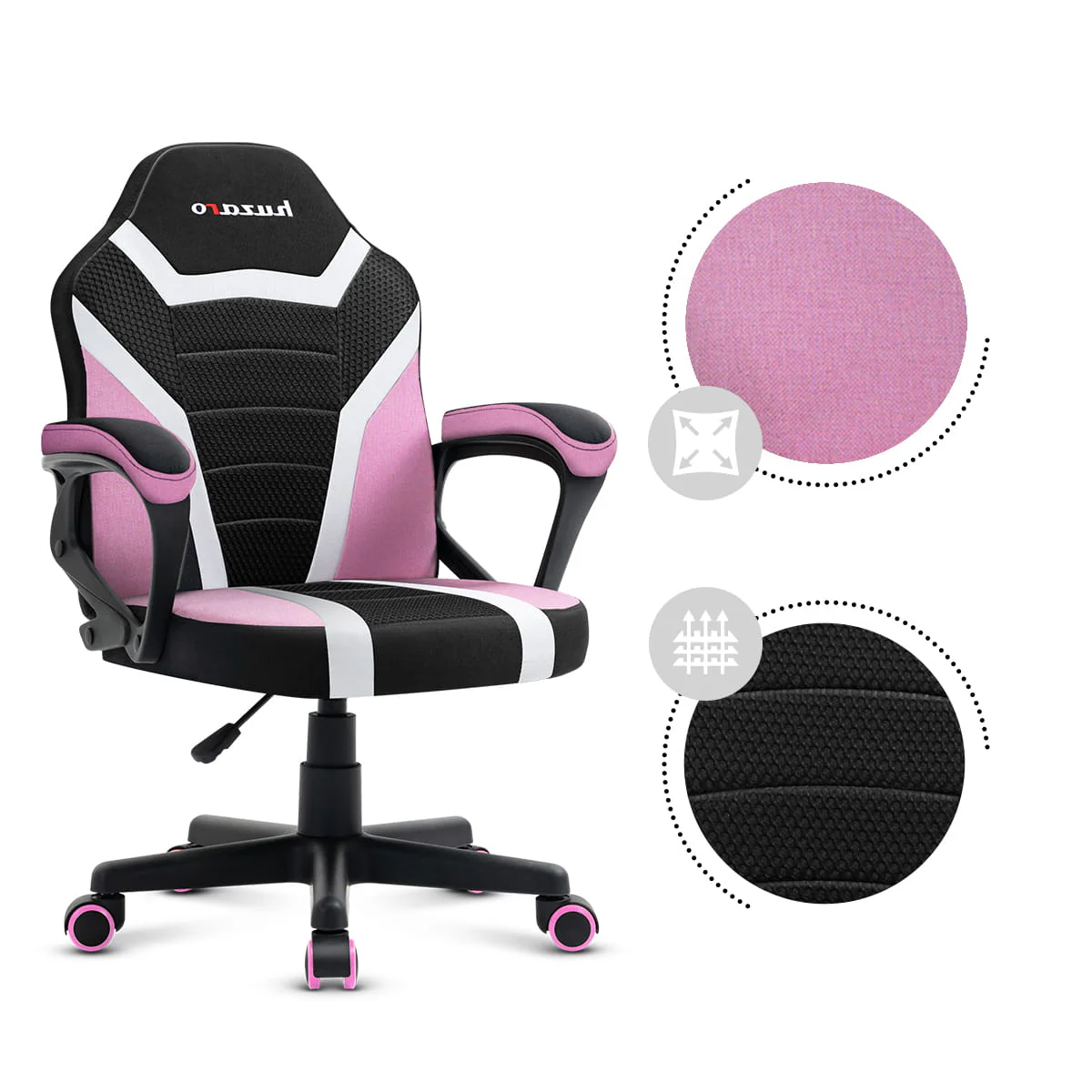 HUZARO RANGER 1.0 Rosa Mesh Gaming-Stuhl für Kinder - Image 17