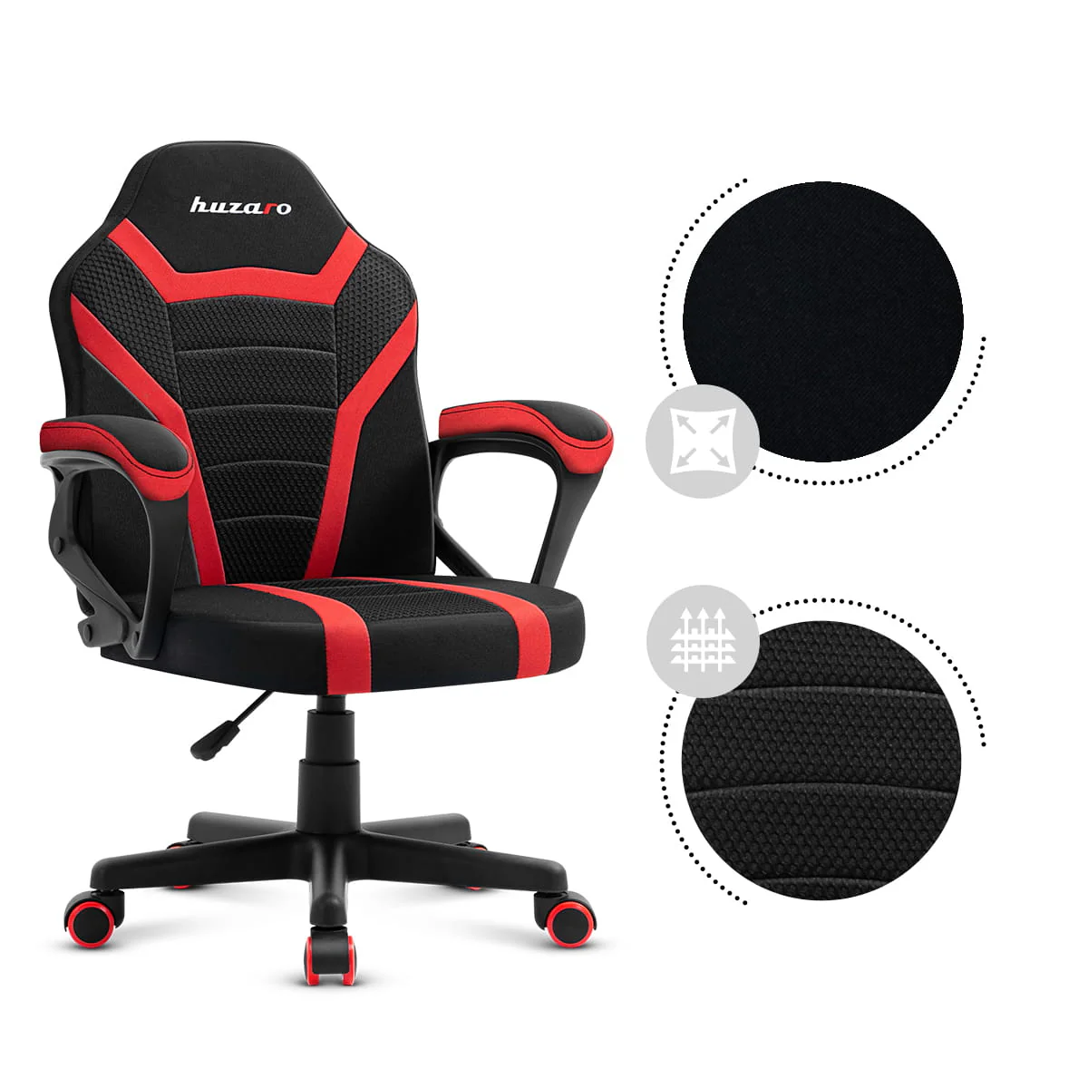 HUZARO RANGER 1.0 Rot Mesh Gaming-Stuhl für Kinder - Image 13