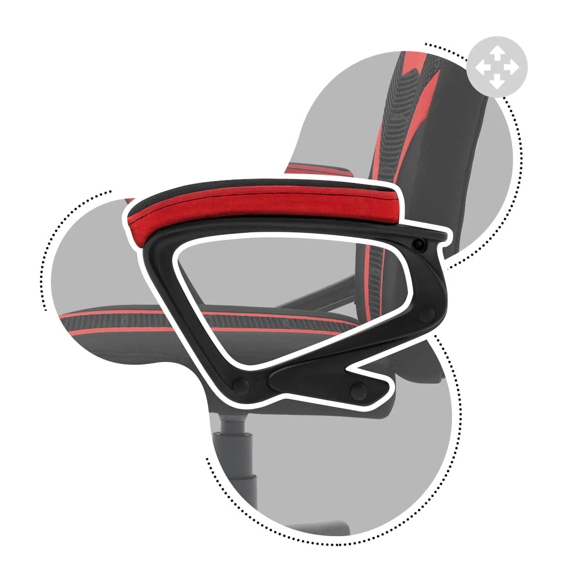 HUZARO RANGER 1.0 Rot Mesh Gaming-Stuhl für Kinder - Image 15