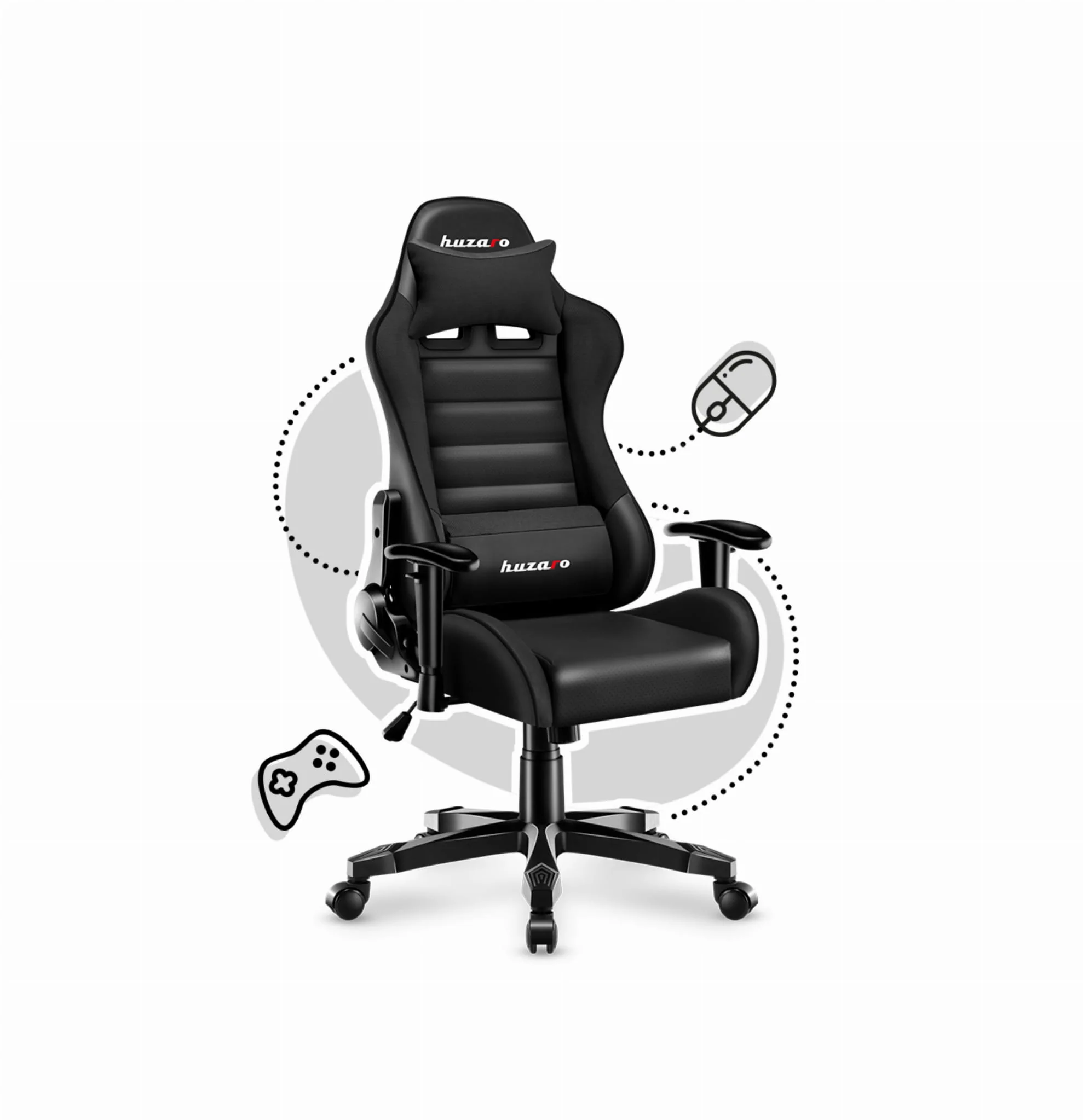 HUZARO RANGER 6.0 Schwarz Gaming-Stuhl für Kinder - Image 2