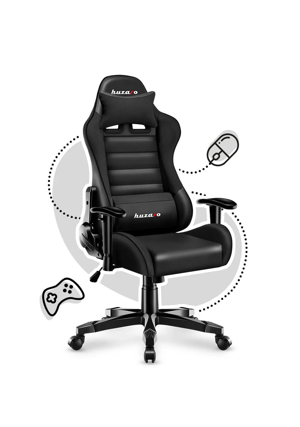 HUZARO RANGER 6.0 Schwarz Gaming-Stuhl für Kinder - Image 6
