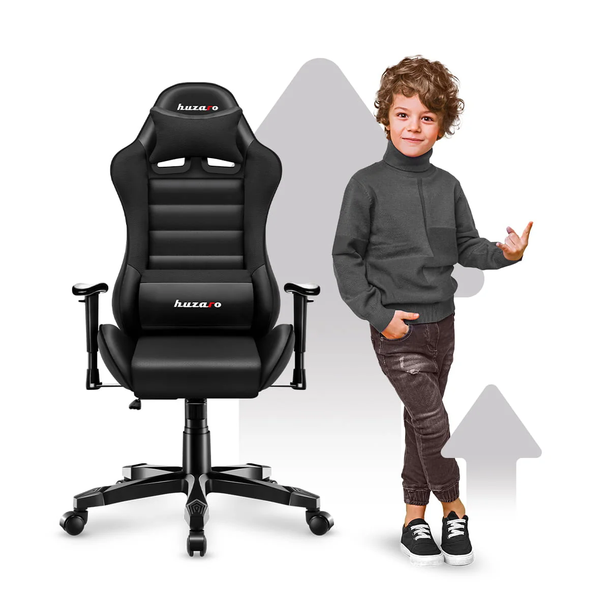 HUZARO RANGER 6.0 Schwarz Gaming-Stuhl für Kinder - Image 8