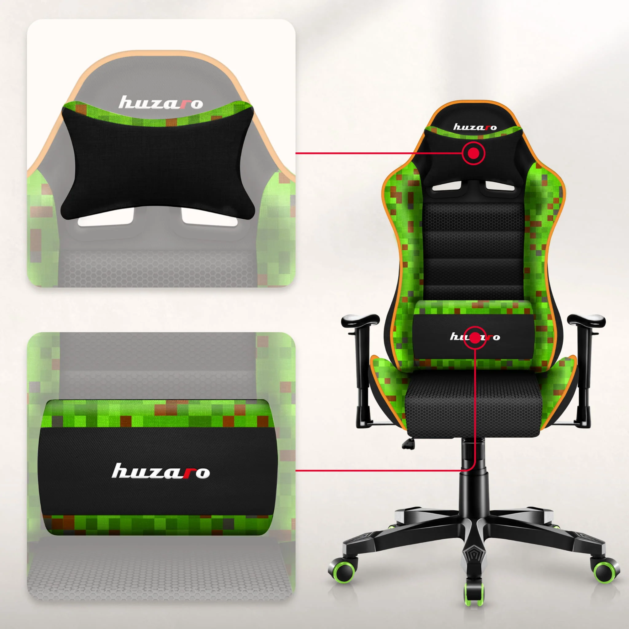 HUZARO RANGER 6.0 Pixel Mesh Gaming-Stuhl für Kinder - Image 3