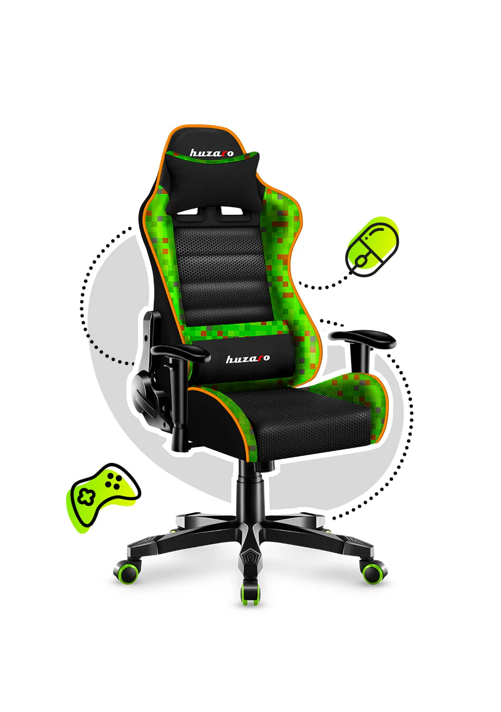 HUZARO RANGER 6.0 Pixel Mesh Gaming-Stuhl für Kinder - Image 6