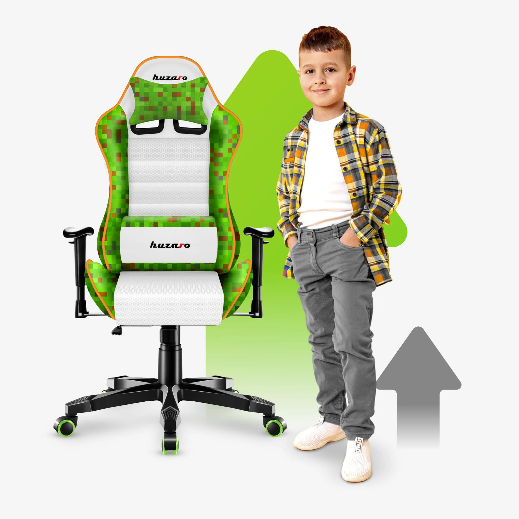 Huzaro Ranger 6.0 Pixel White Gaming-Stuhl für Kinder - Image 7
