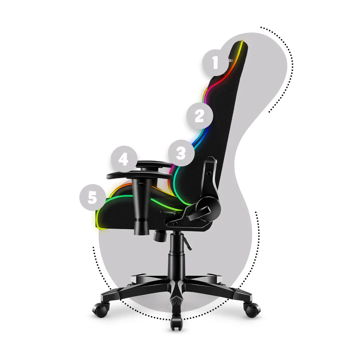 HUZARO RANGER 6.0 RGB LED Mesh Gaming-Stuhl für Kinder - Image 10