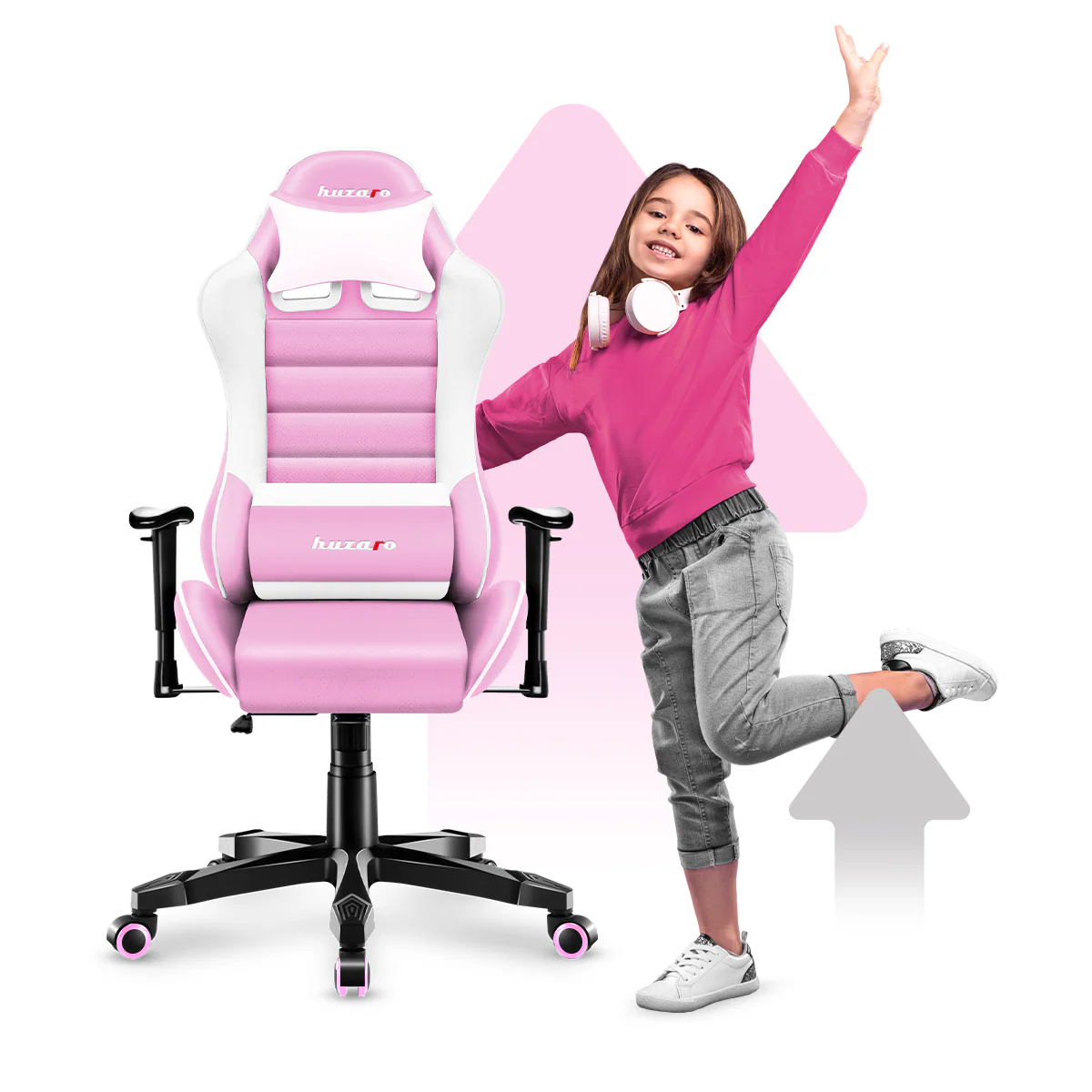 HUZARO RANGER 6.0 Rosa Gaming-Stuhl für Kinder - Image 8