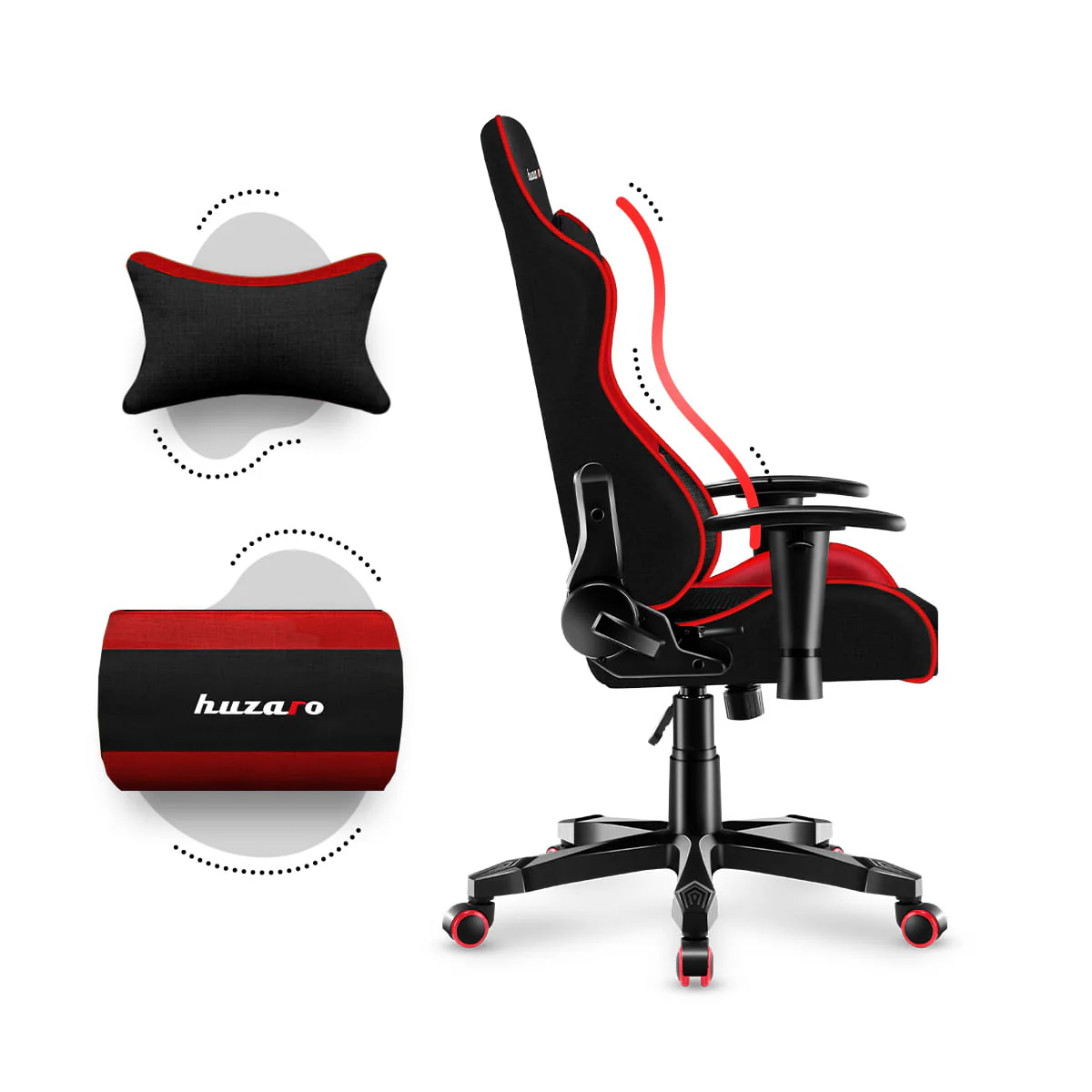 HUZARO RANGER 6.0 Rot Mesh Gaming-Stuhl für Kinder - Image 11