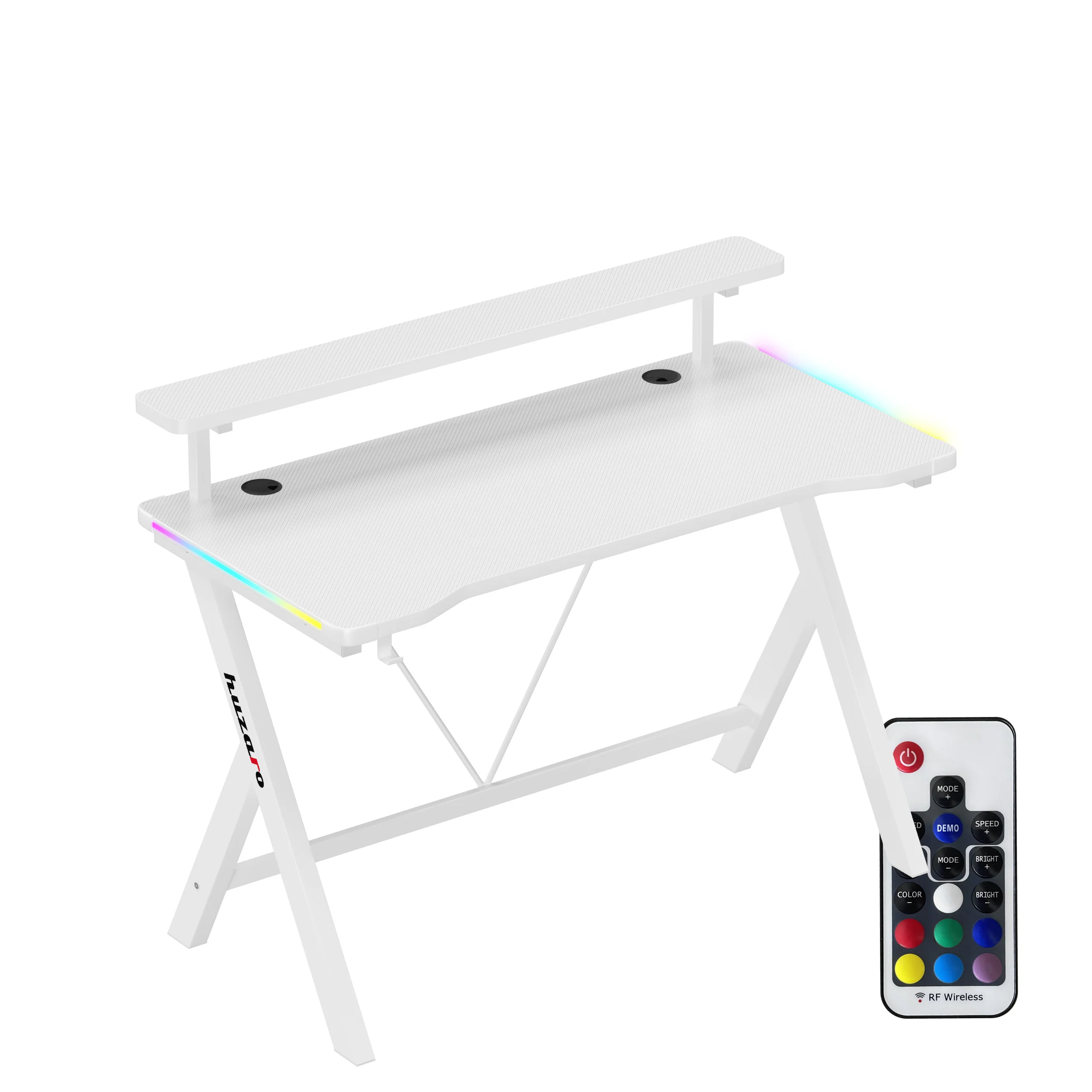 LED-Gaming-Schreibtisch Huzaro Hero 1.9 RGB Weiß 120 cm - Image 13