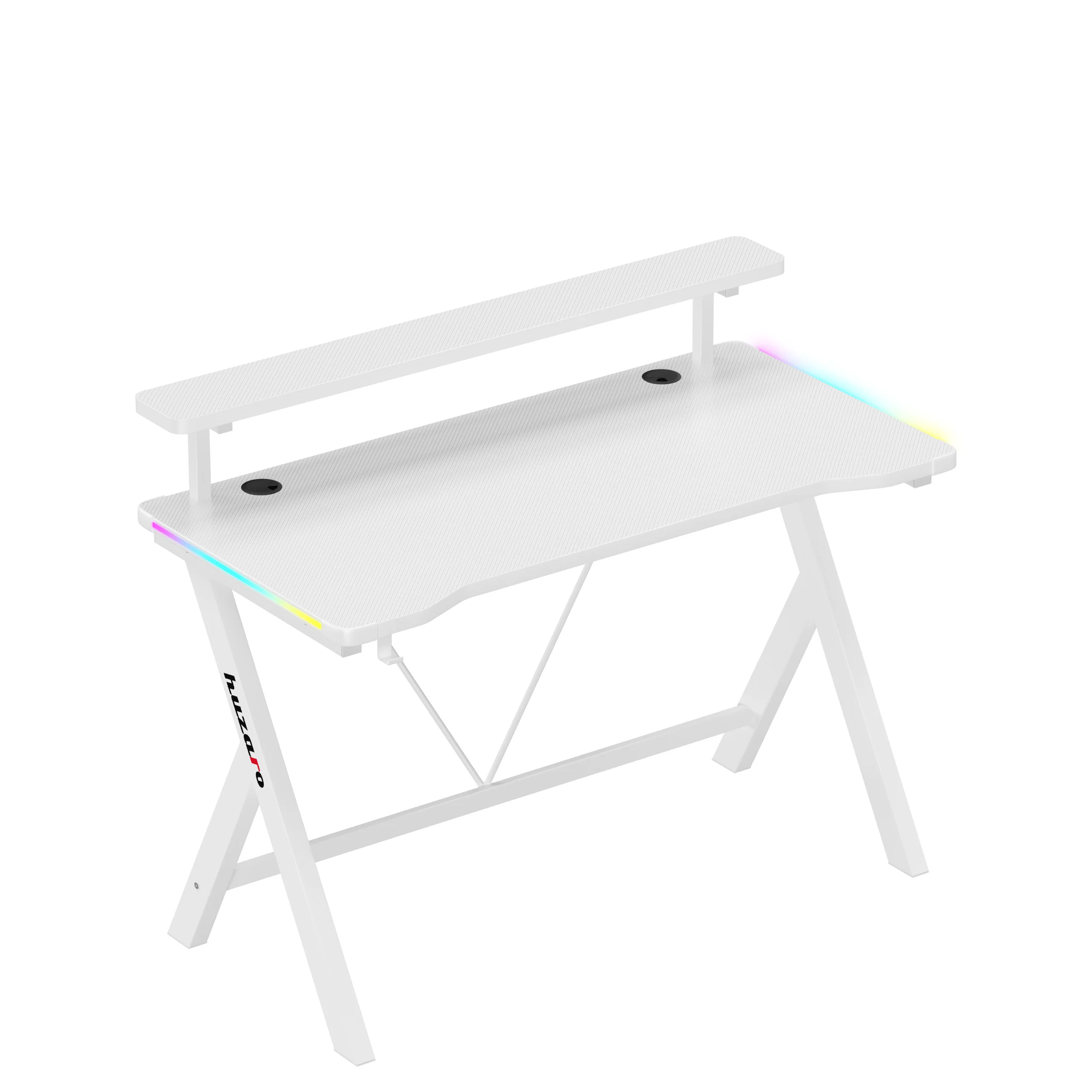 LED-Gaming-Schreibtisch Huzaro Hero 1.9 RGB Weiß 120 cm - Image 8