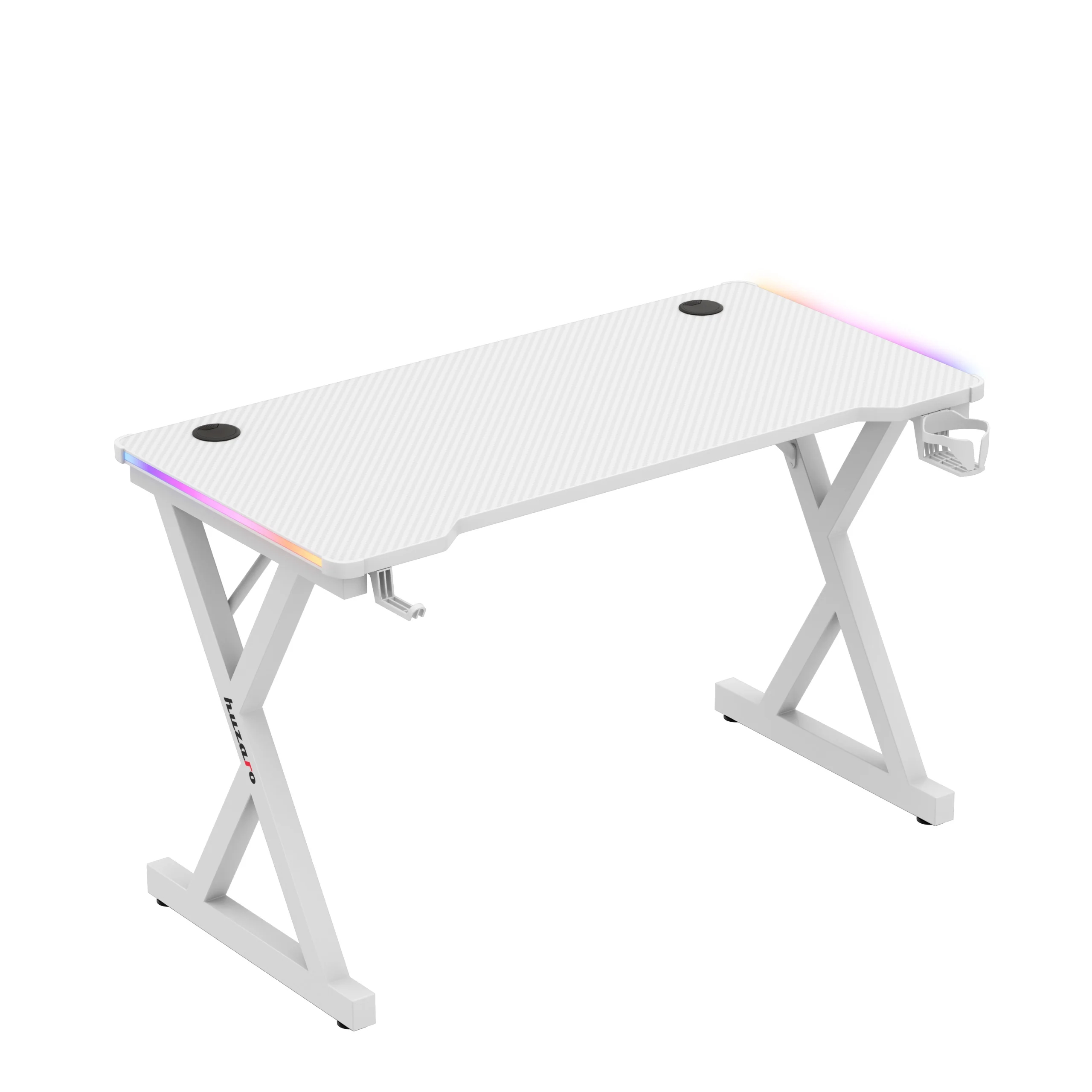 LED Gaming-Schreibtisch Huzaro Hero 2.3 RGB White 120 cm - Image 2