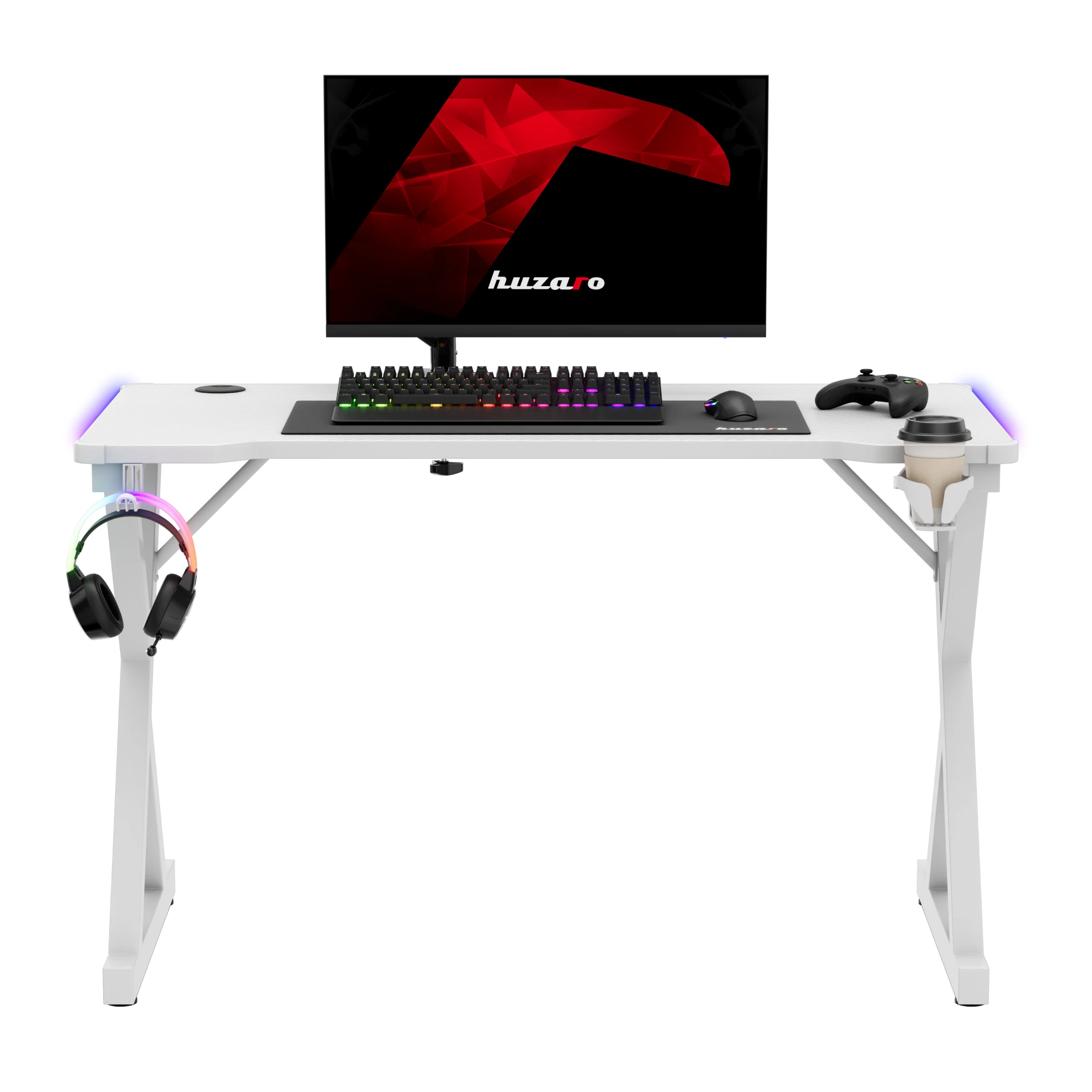 LED Gaming-Schreibtisch Huzaro Hero 2.3 RGB White 120 cm - Image 20