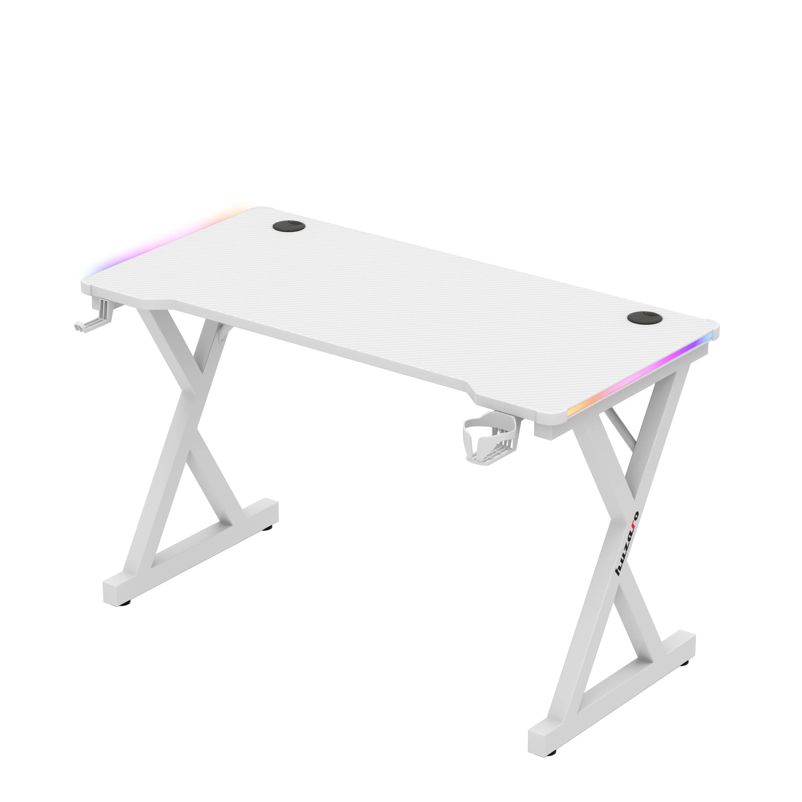LED Gaming-Schreibtisch Huzaro Hero 2.3 RGB White 120 cm - Image 7