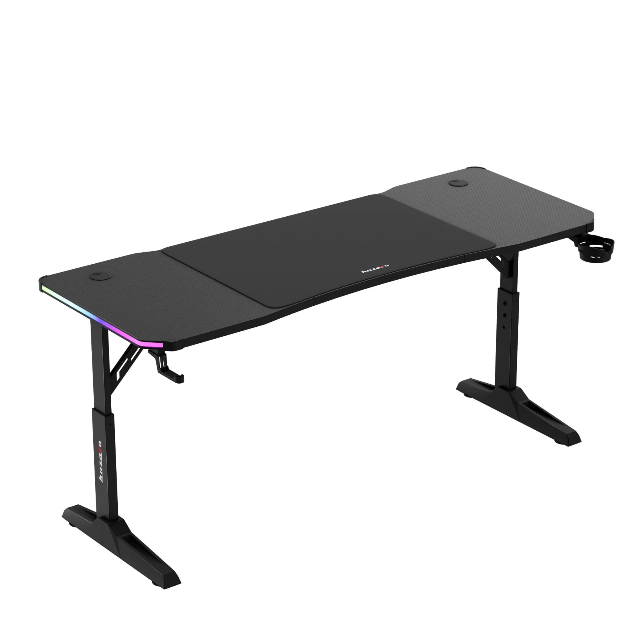 LED Gaming-Schreibtisch Huzaro Hero 4.6 RGB Schwarz 160 cm - Image 2