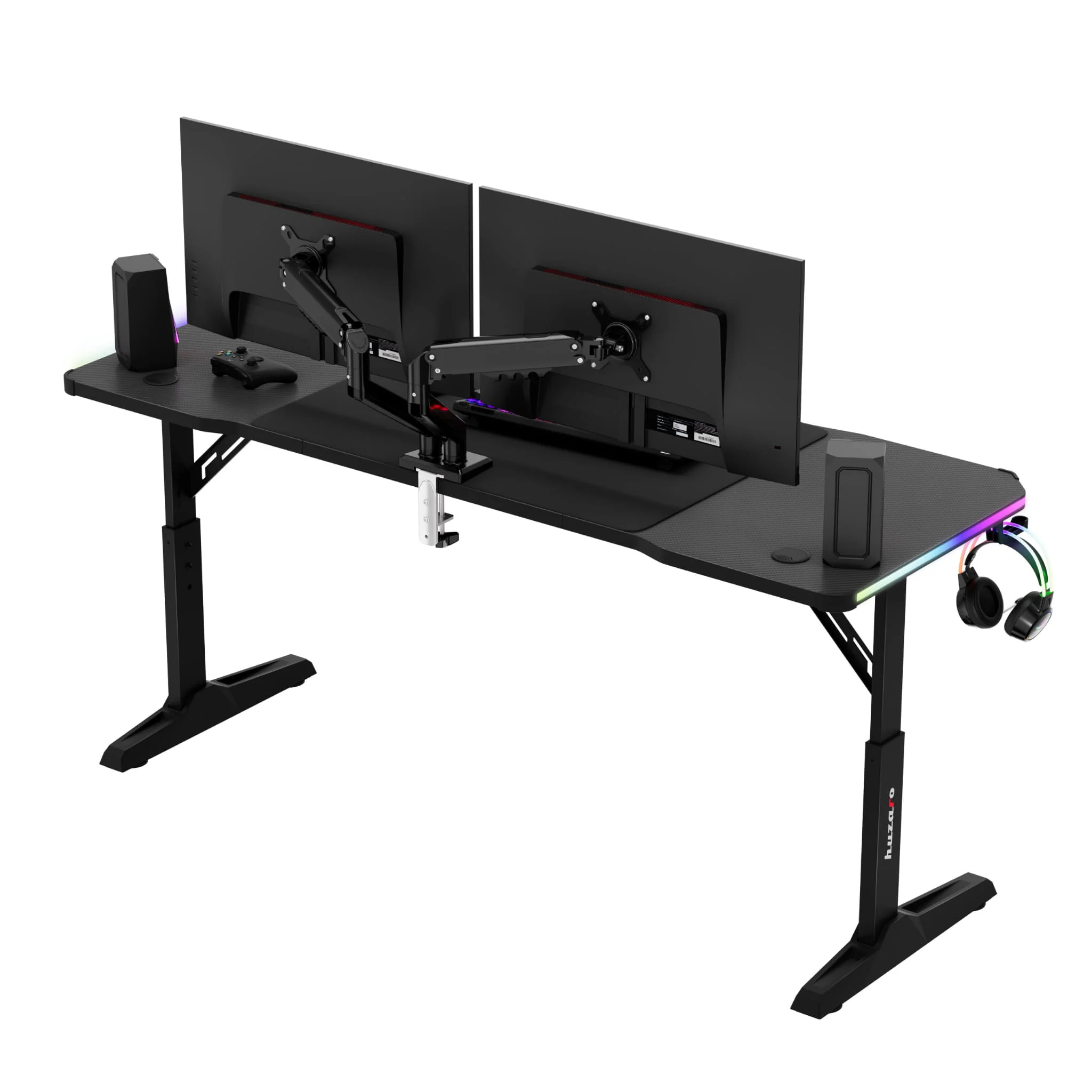 LED Gaming-Schreibtisch Huzaro Hero 4.6 RGB Schwarz 160 cm - Image 5