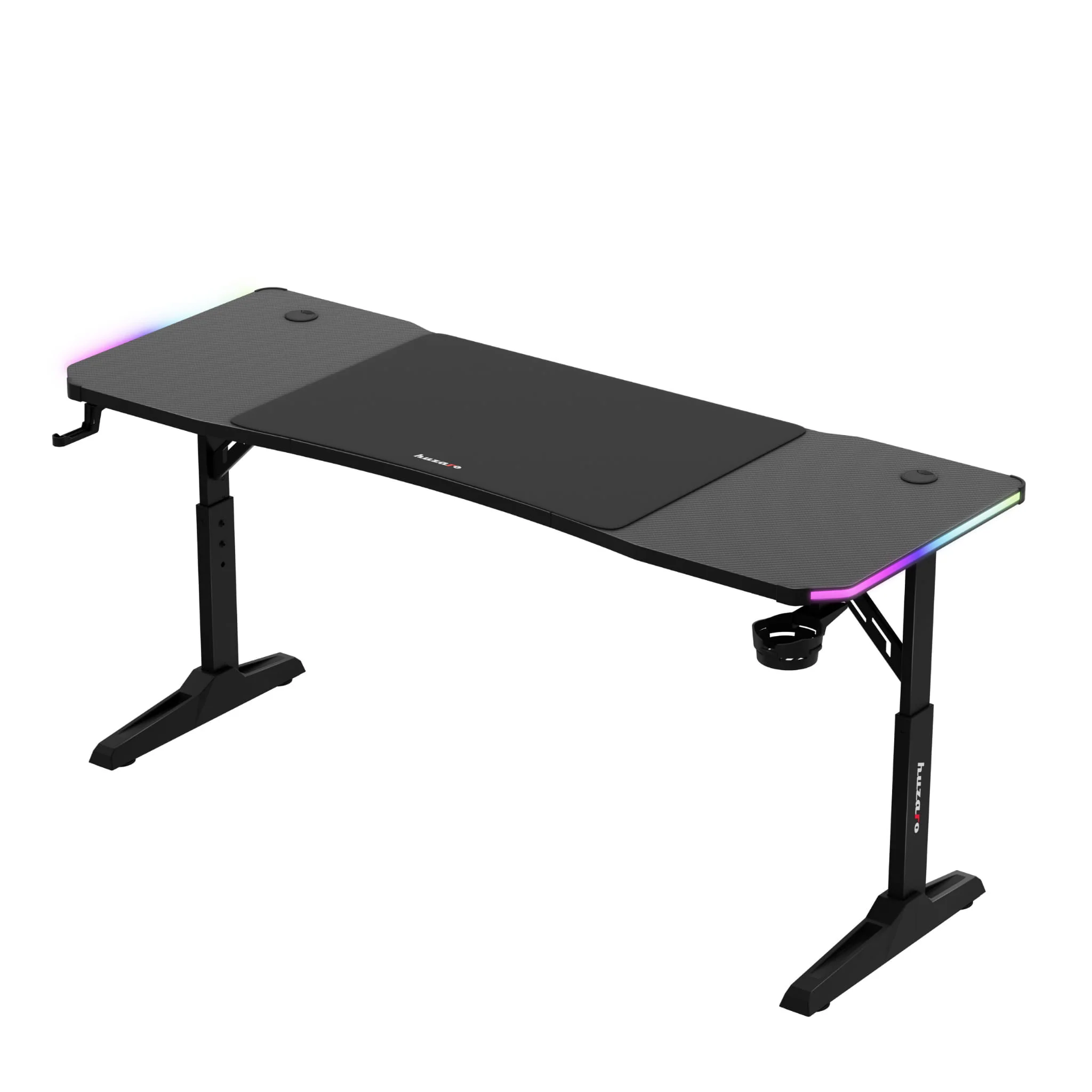 LED Gaming-Schreibtisch Huzaro Hero 4.6 RGB Schwarz 160 cm - Image 7