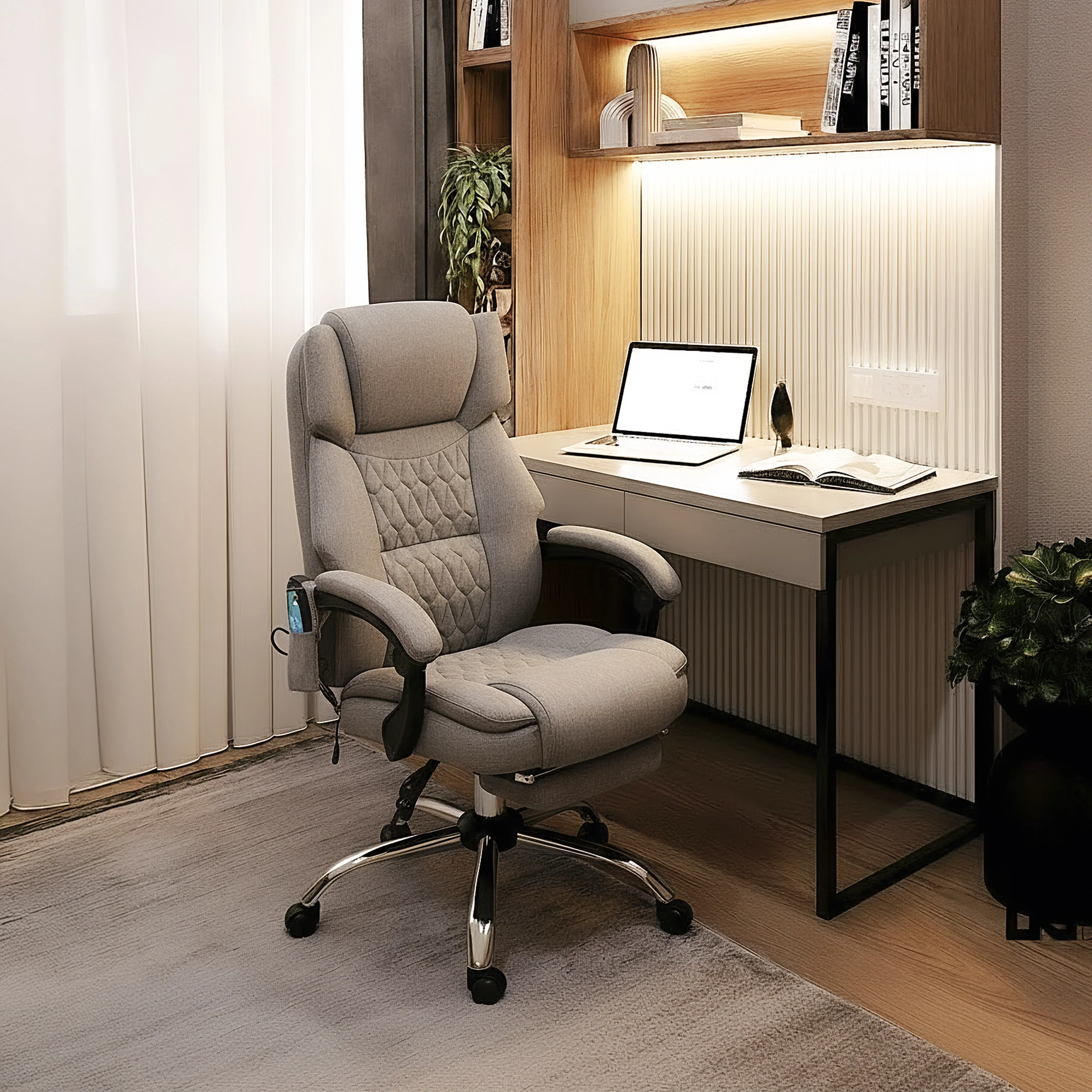 Mark Adler Boss 6.0 Grau Massage-Bürostuhl - Image 3