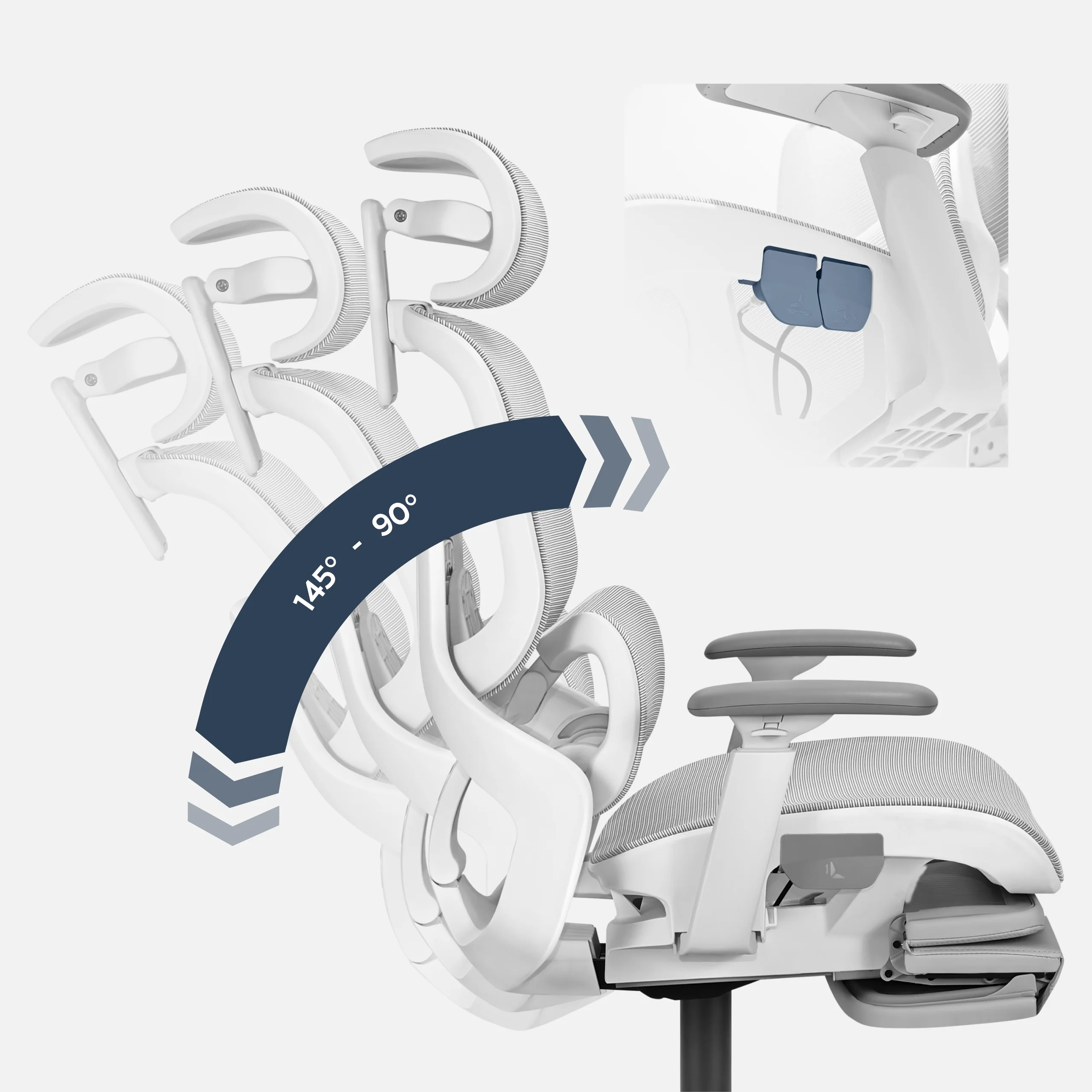 Mark Adler Expert 9.3 Grauer ergonomischer Stuhl  - Image 5