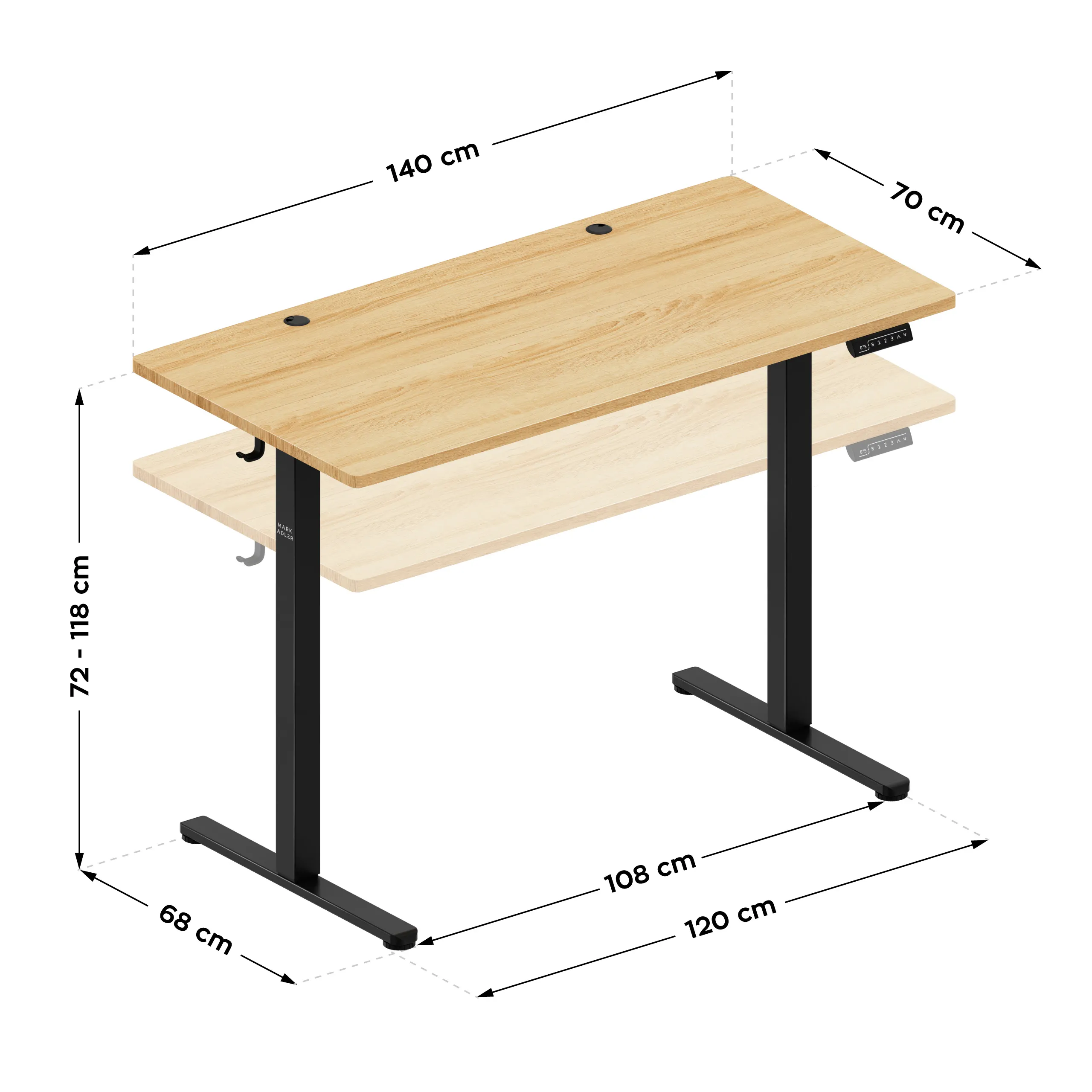 Mark Adler Leader 7.3 Craft Höhenverstellbarer Schreibtisch - Image 11