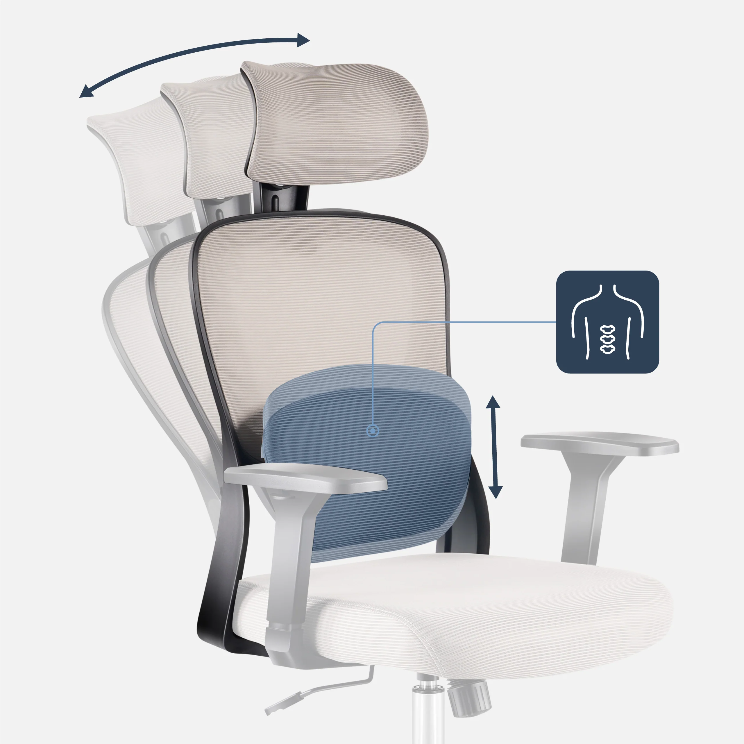 Mark Adler Manager 3.2 Grau ergonomischer Stuhl - Image 5