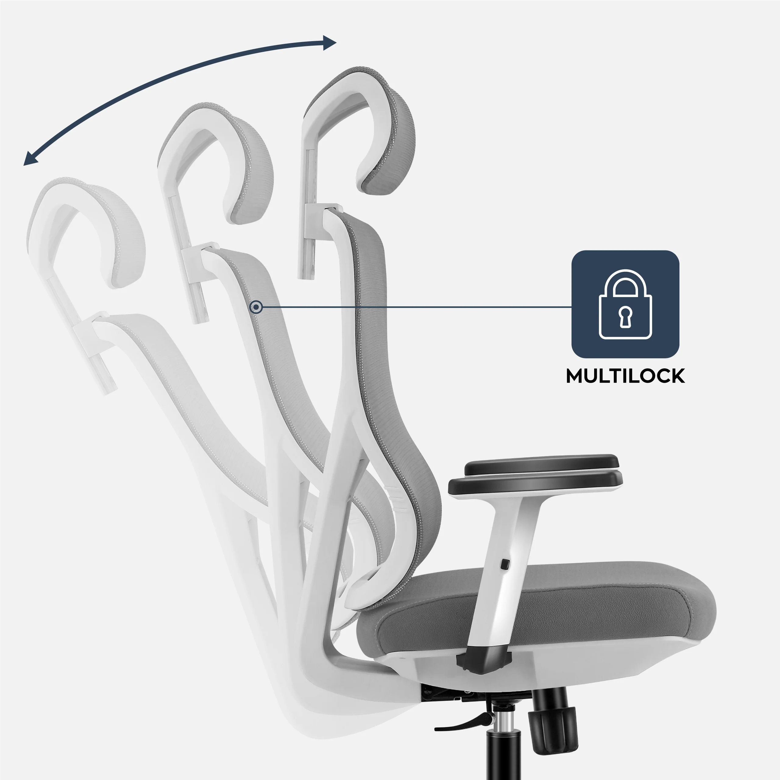 Mark Adler Manager 3.3 Weiß Ergonomischer Bürostuhl - Image 3