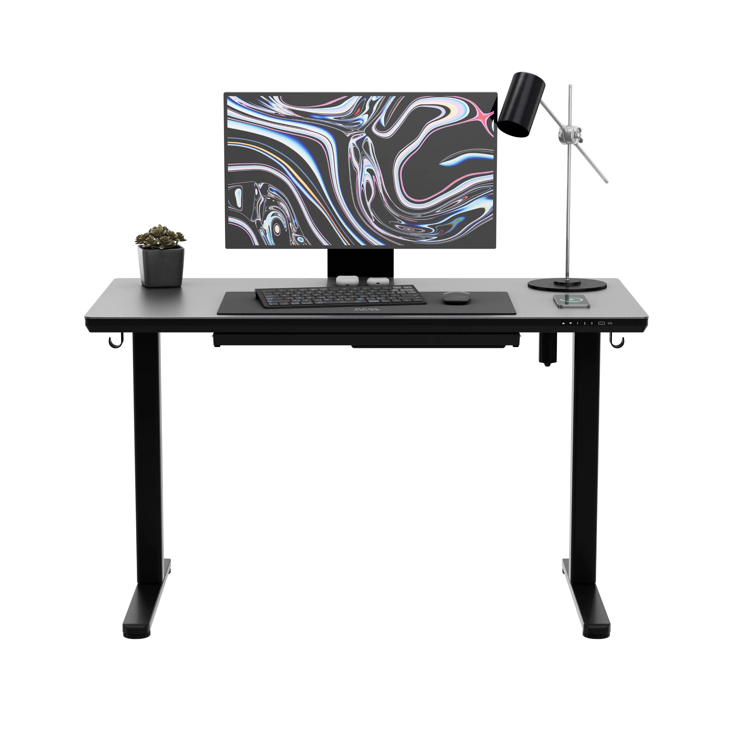 Markadler Leader 8.5 Schwarz Höhenverstellbarer Schreibtisch mit Glasplatte - Image 13