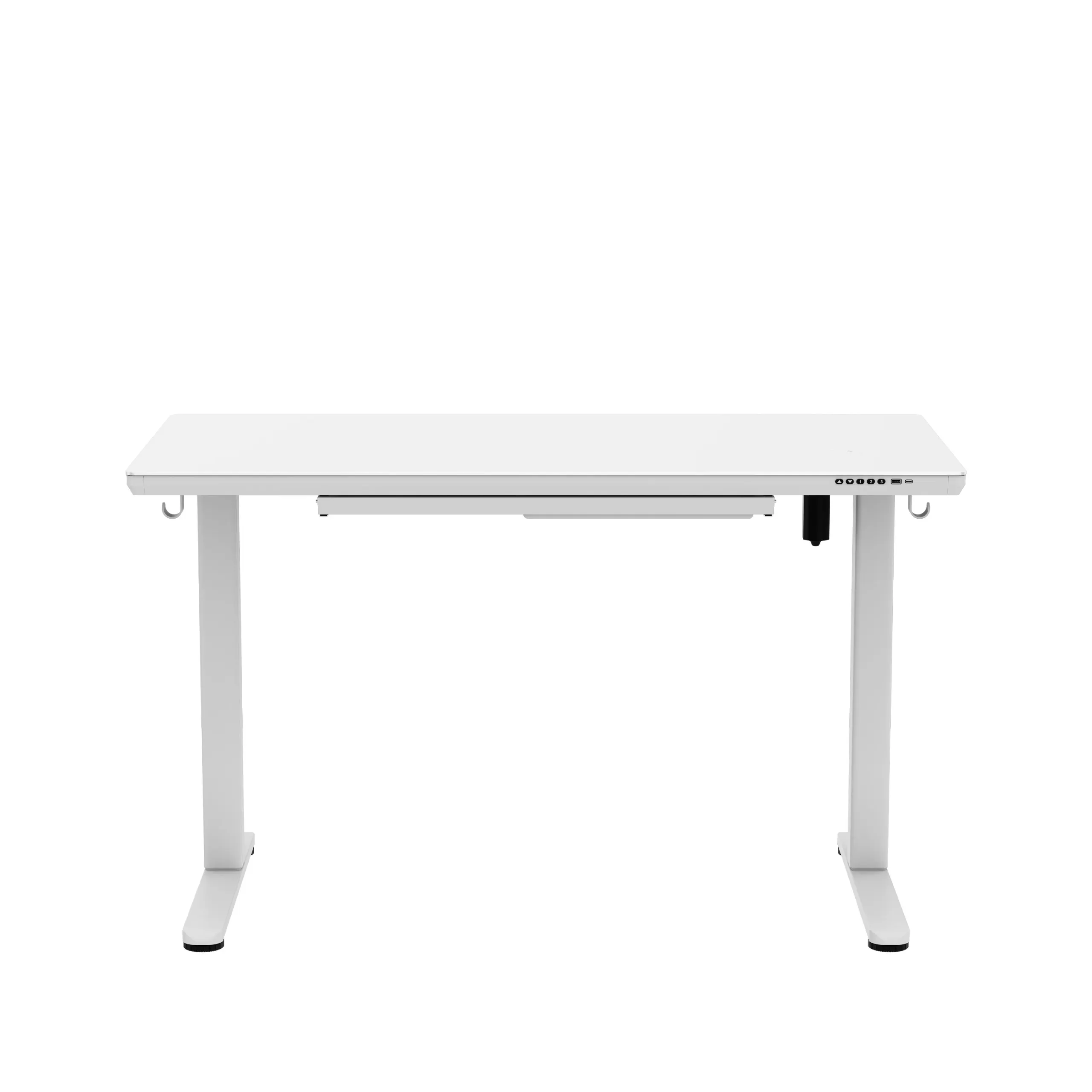Markadler Leader 8.5 Weiß Höhenverstellbarer Schreibtisch mit Glasplatte - Image 23