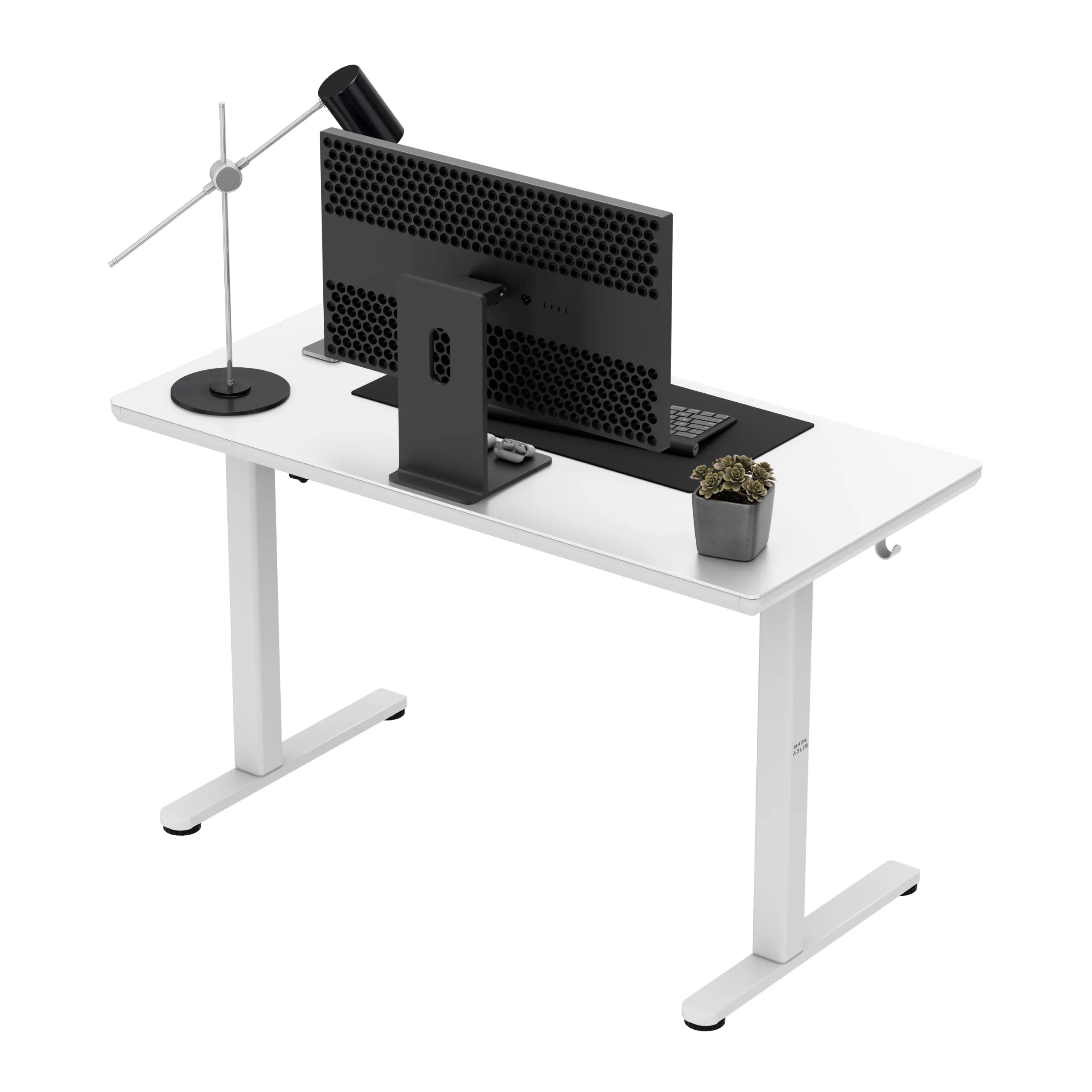 Markadler Leader 8.5 Weiß Höhenverstellbarer Schreibtisch mit Glasplatte - Image 8