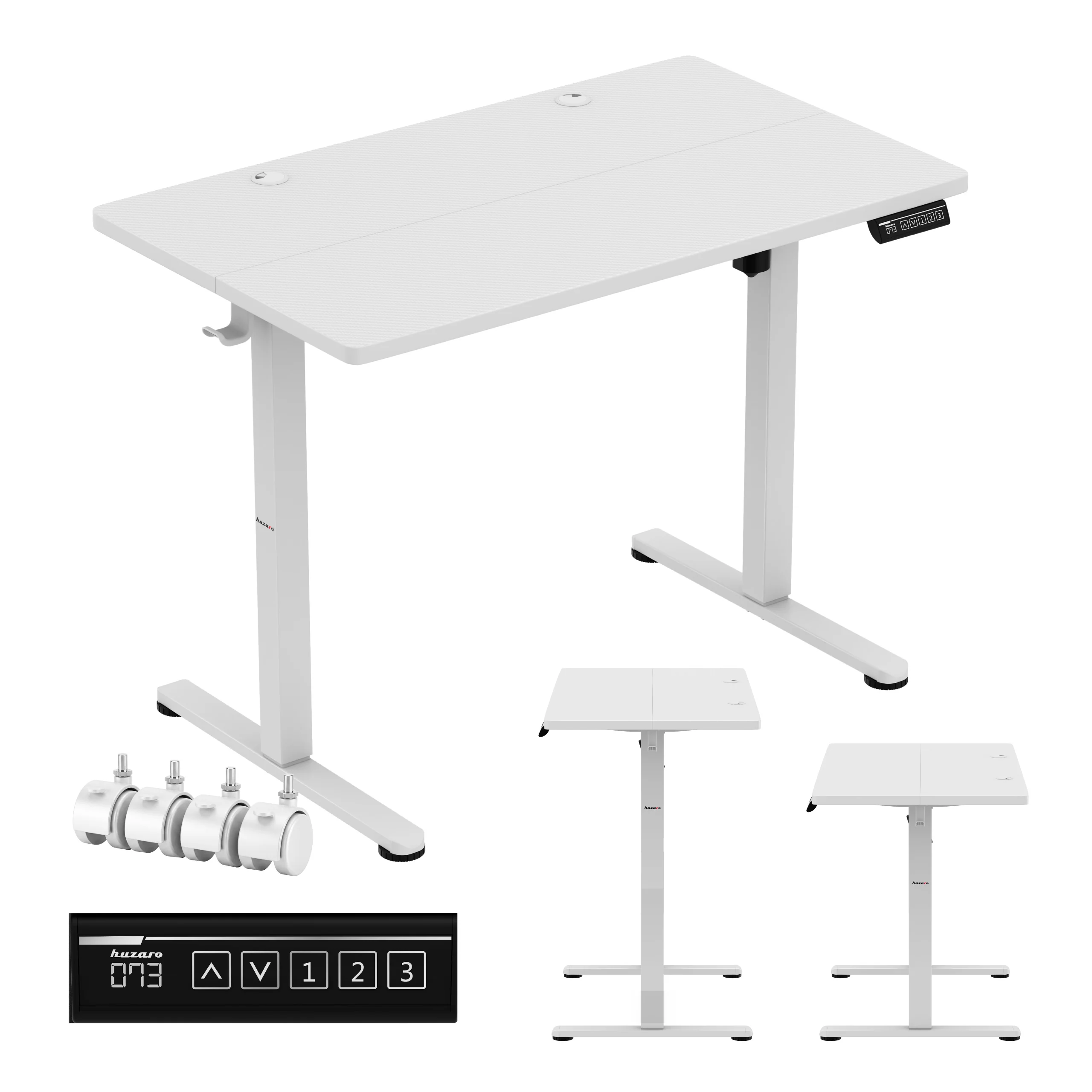Regulowane biurko na kółkach elektryczne Huzaro Hero 7.8 White - Image 16