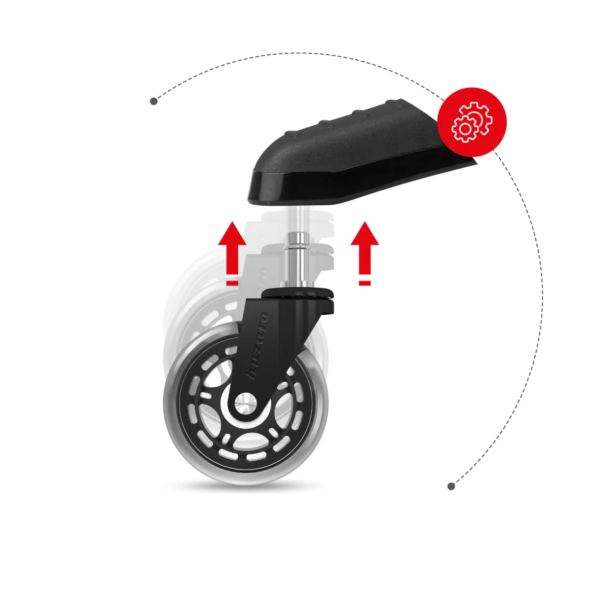 Rollen Sitzrollen Huzaro Casters 2.0 schwarz - Image 4