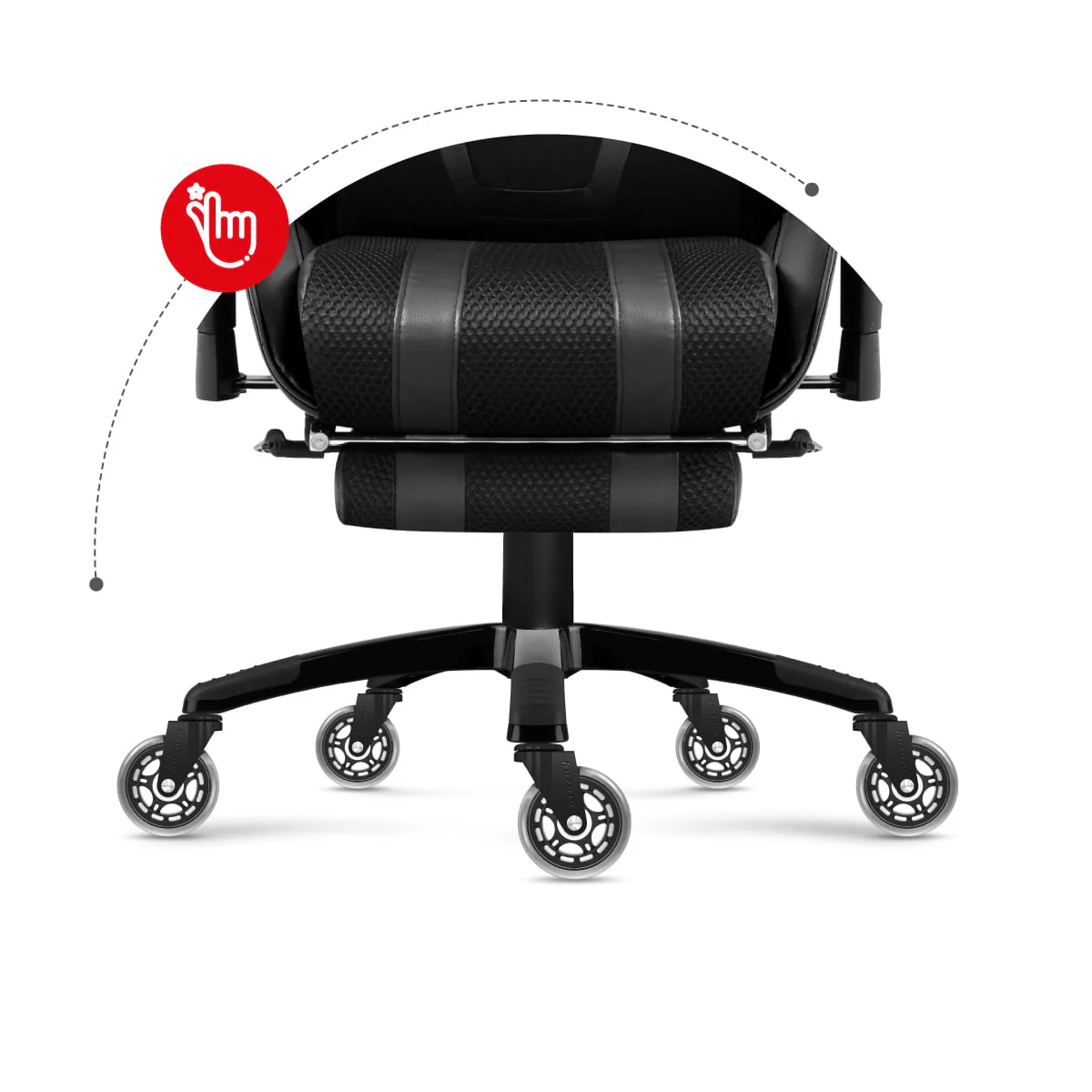 Rollen Sitzrollen Huzaro Casters 2.0 schwarz - Image 5