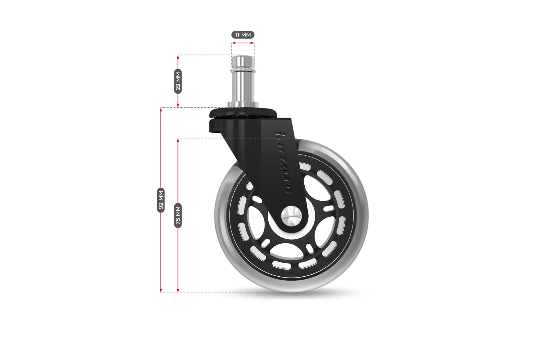 Rollen Sitzrollen Huzaro Casters 2.0 schwarz - Image 6