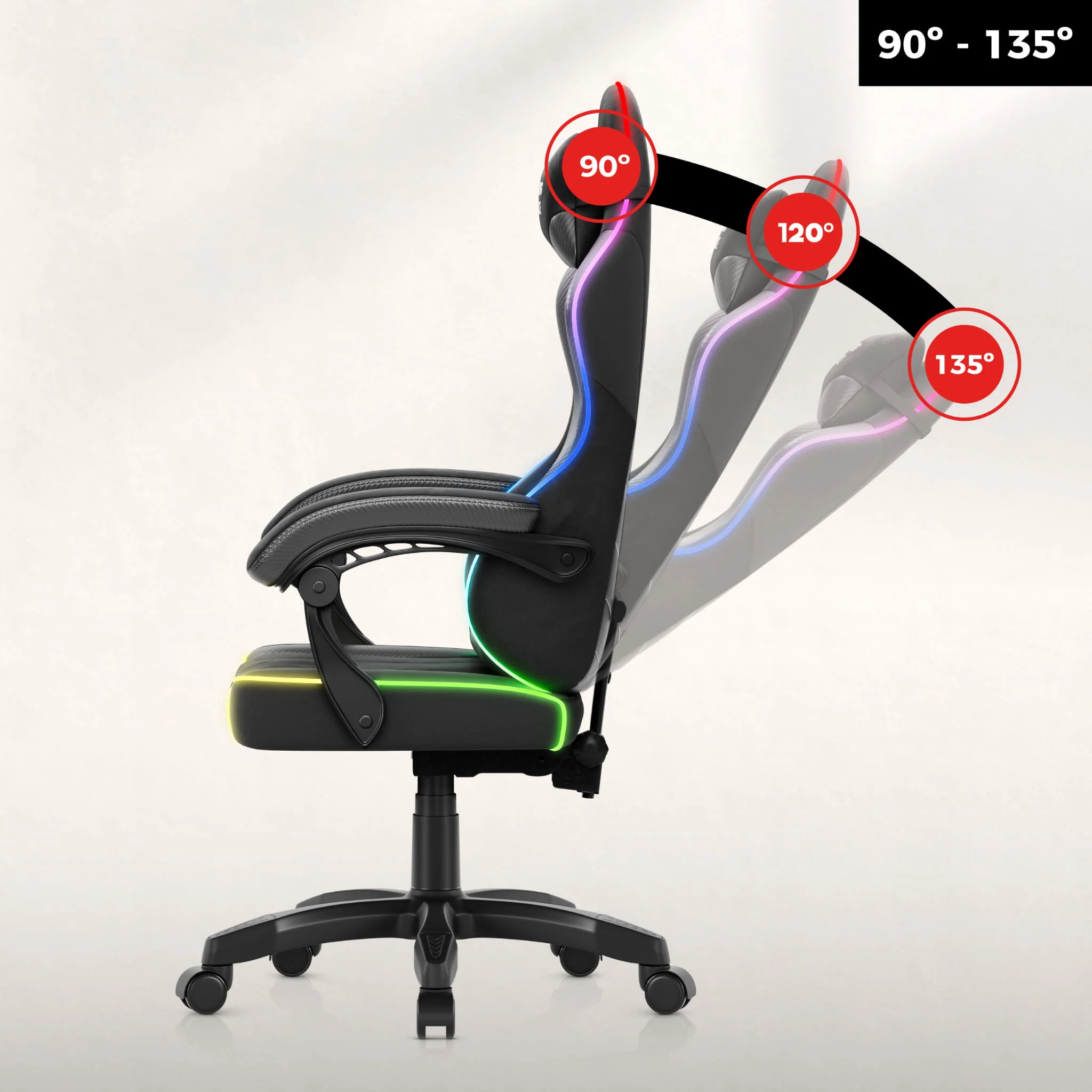 Huzaro Force 2.7 RGB Gaming-Stuhl aus schwarzem Samt - Image 10