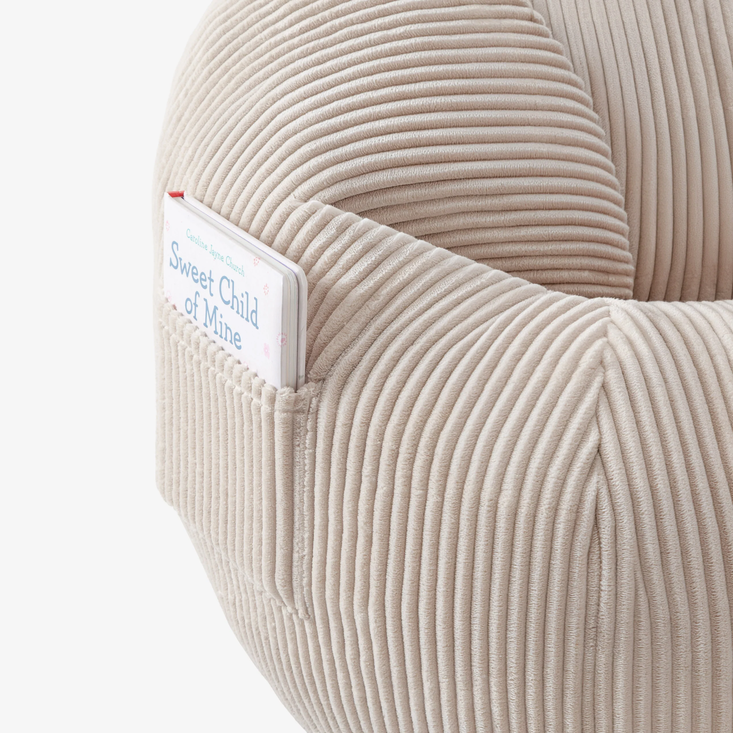 Sitzsack Cordsofa mit Fußstütze Mark Adler Comfy 3.0 Beige - Image 4