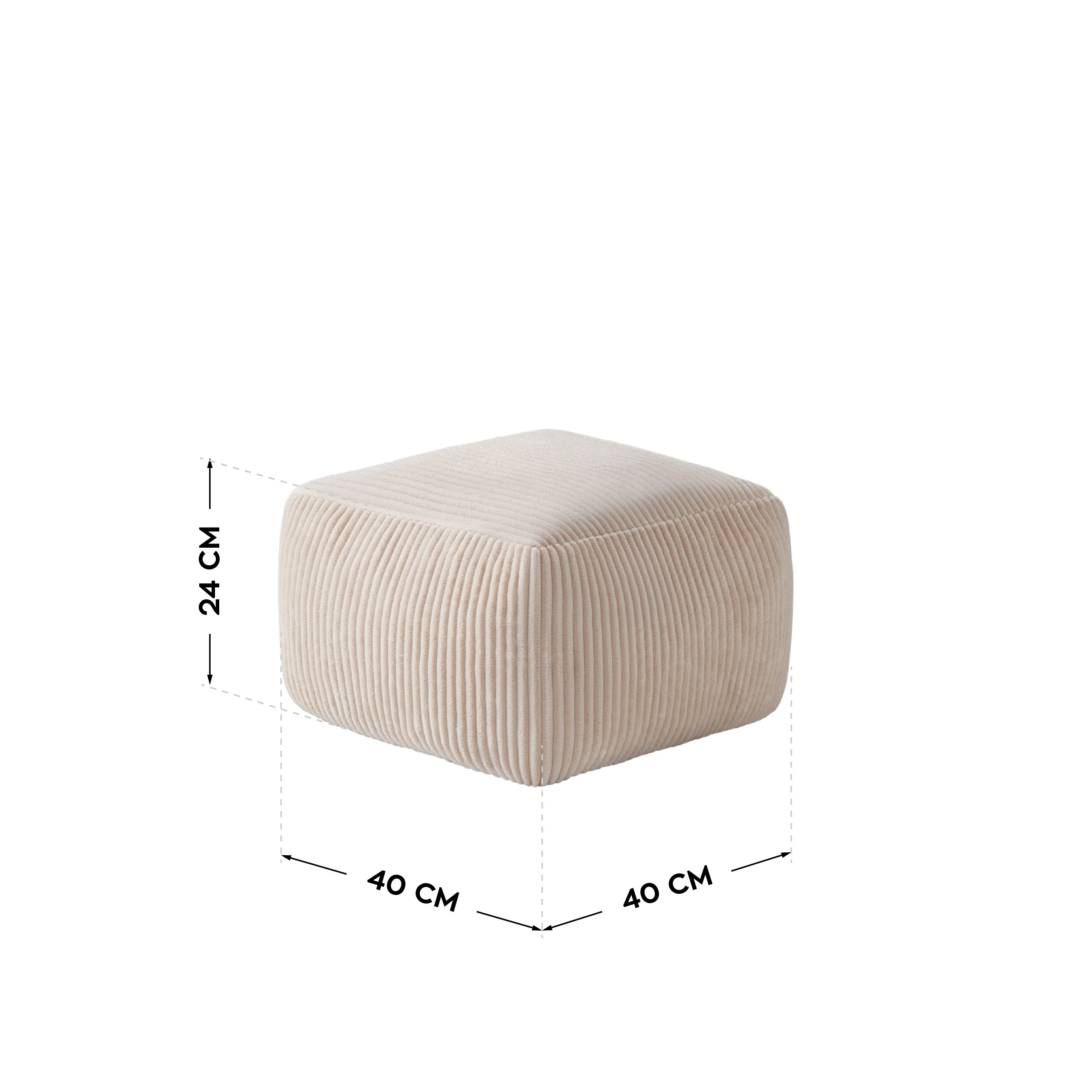 Sitzsack Cordsofa mit Fußstütze Mark Adler Comfy 3.0 Beige - Image 6