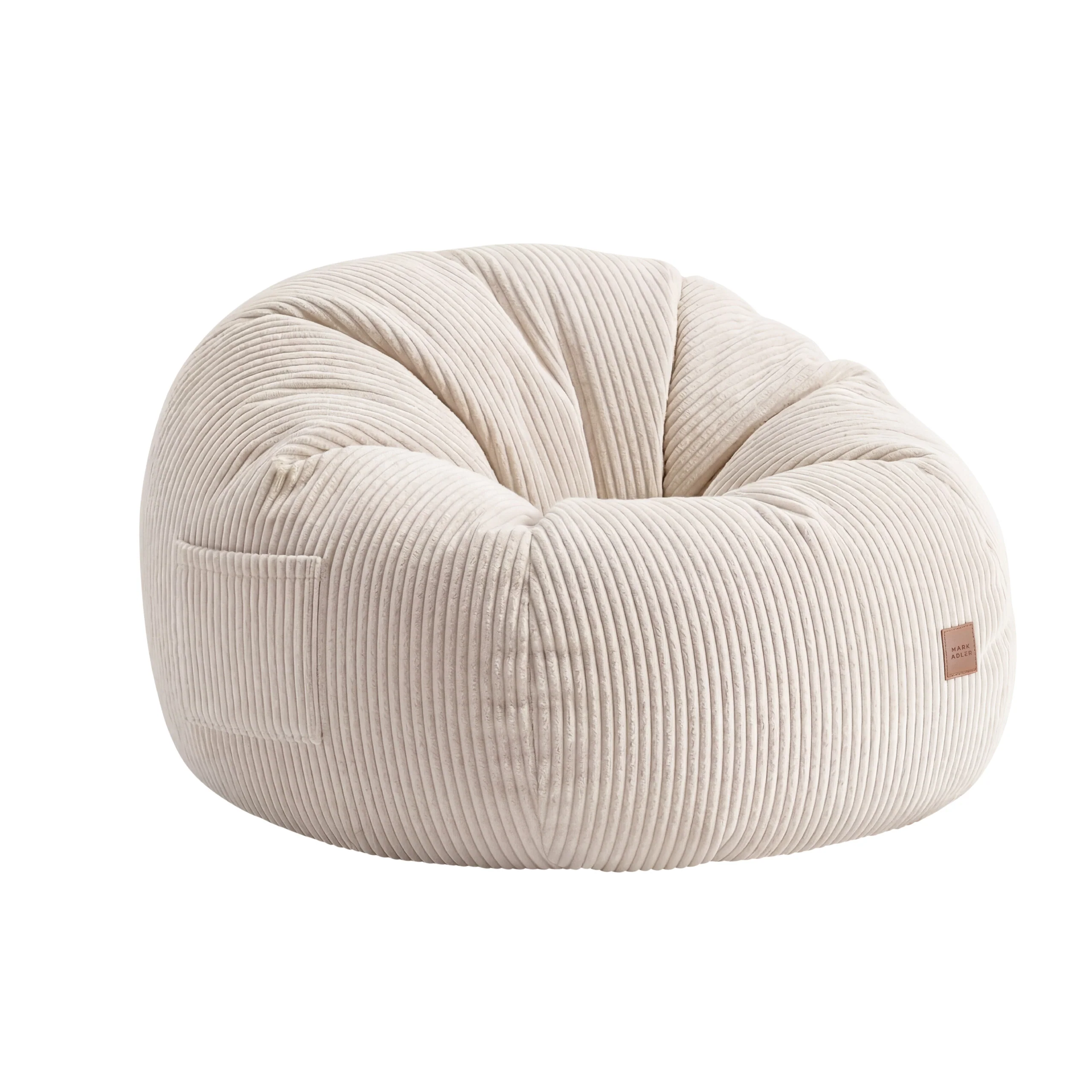 Sitzsack Cordsofa mit Fußstütze Mark Adler Comfy 3.0 Beige - Image 8