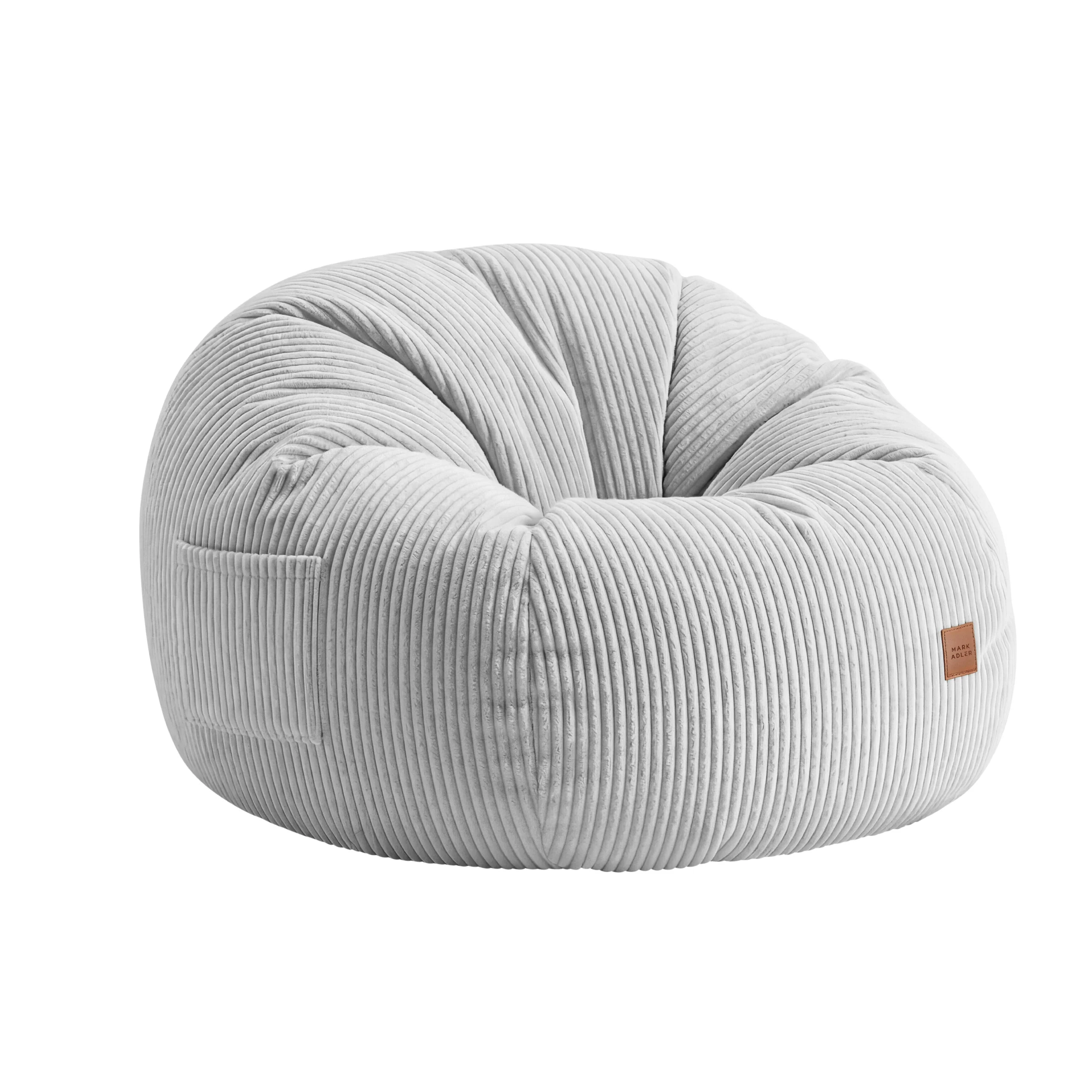Cord-Sitzsack mit Fußstütze Mark Adler Comfy 3.0 Grey - Image 6
