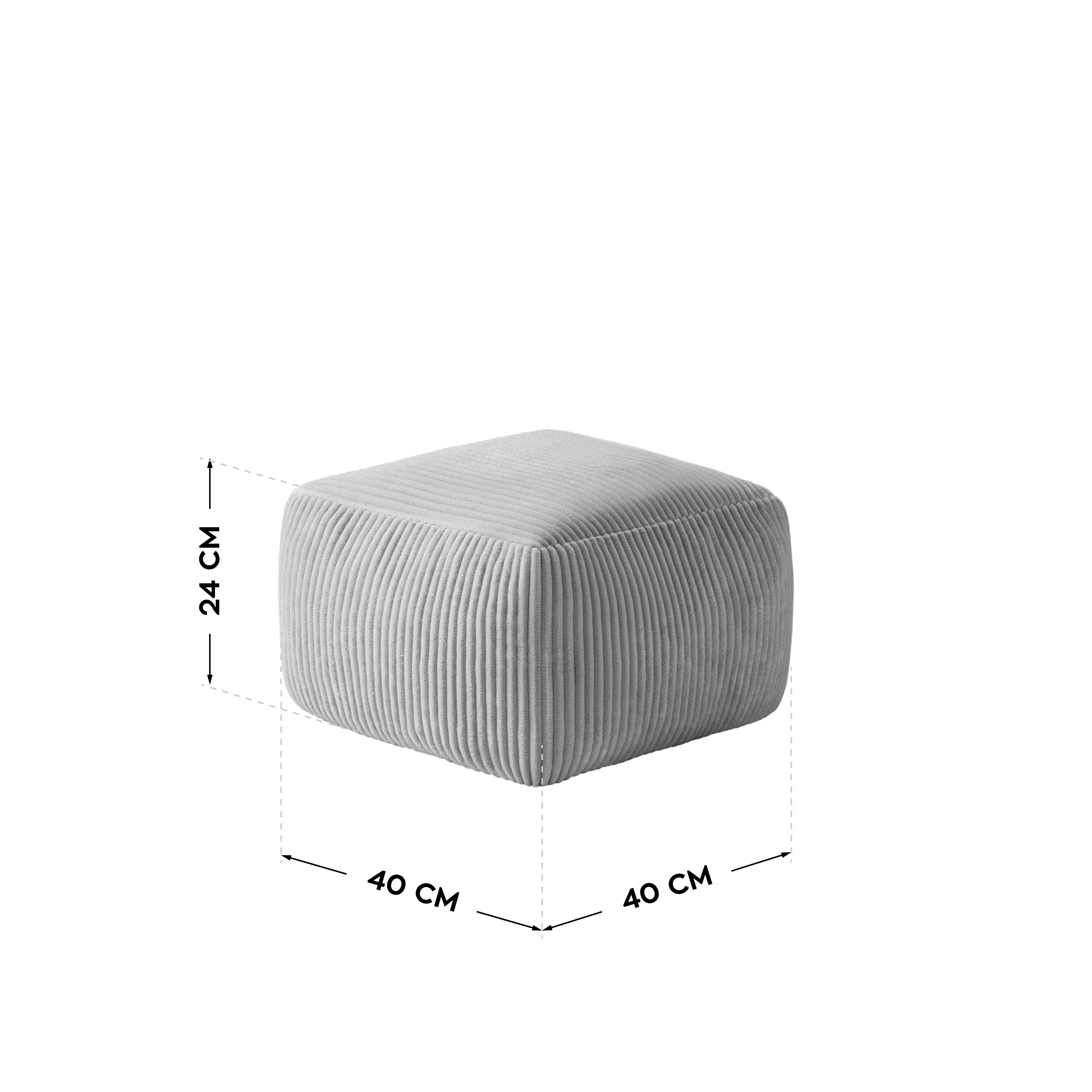 Cord-Sitzsack mit Fußstütze Mark Adler Comfy 3.0 Grey - Image 8