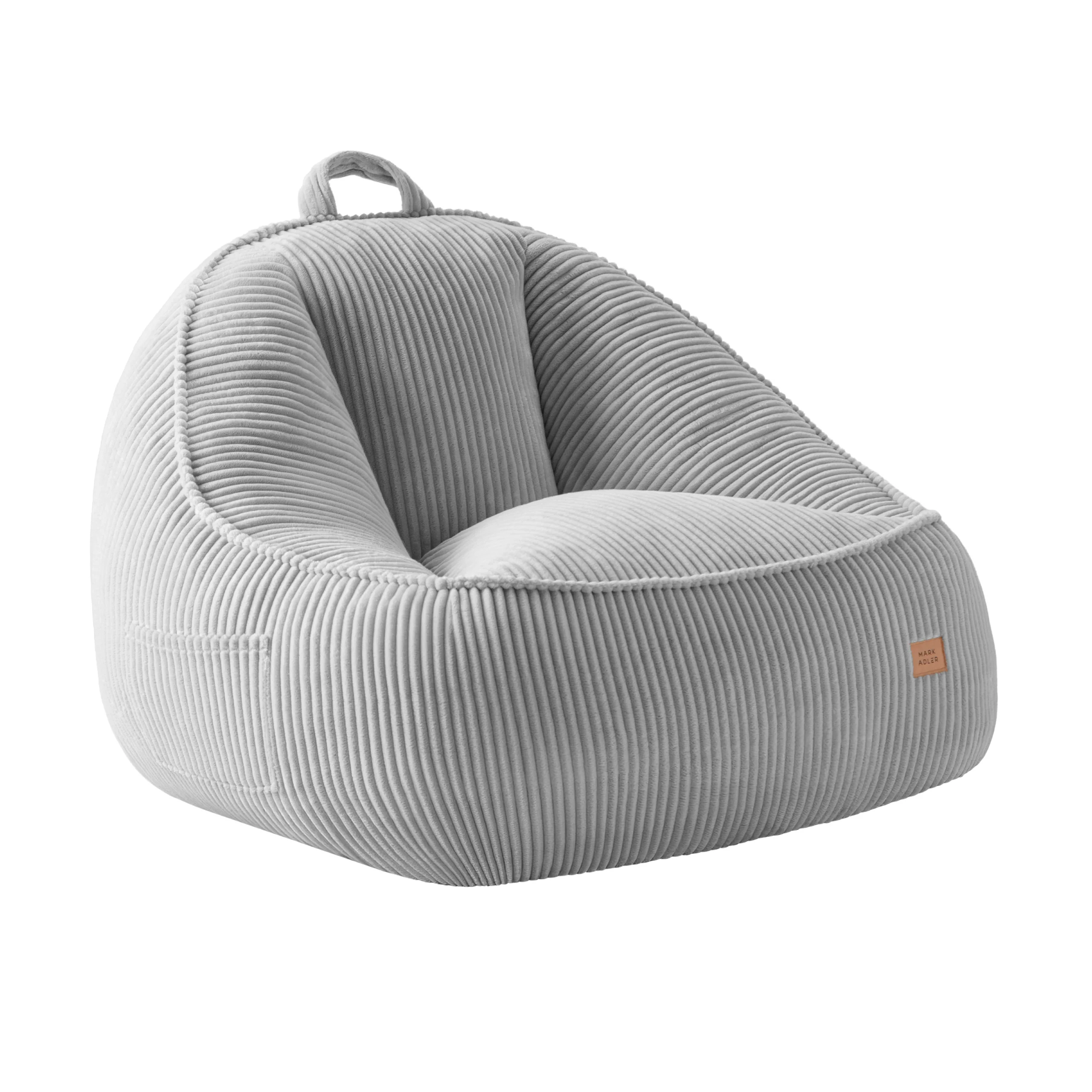 Sitzsack-Sessel mit Rückenlehne Cord Mark Adler Comfy 4.0 Grau
