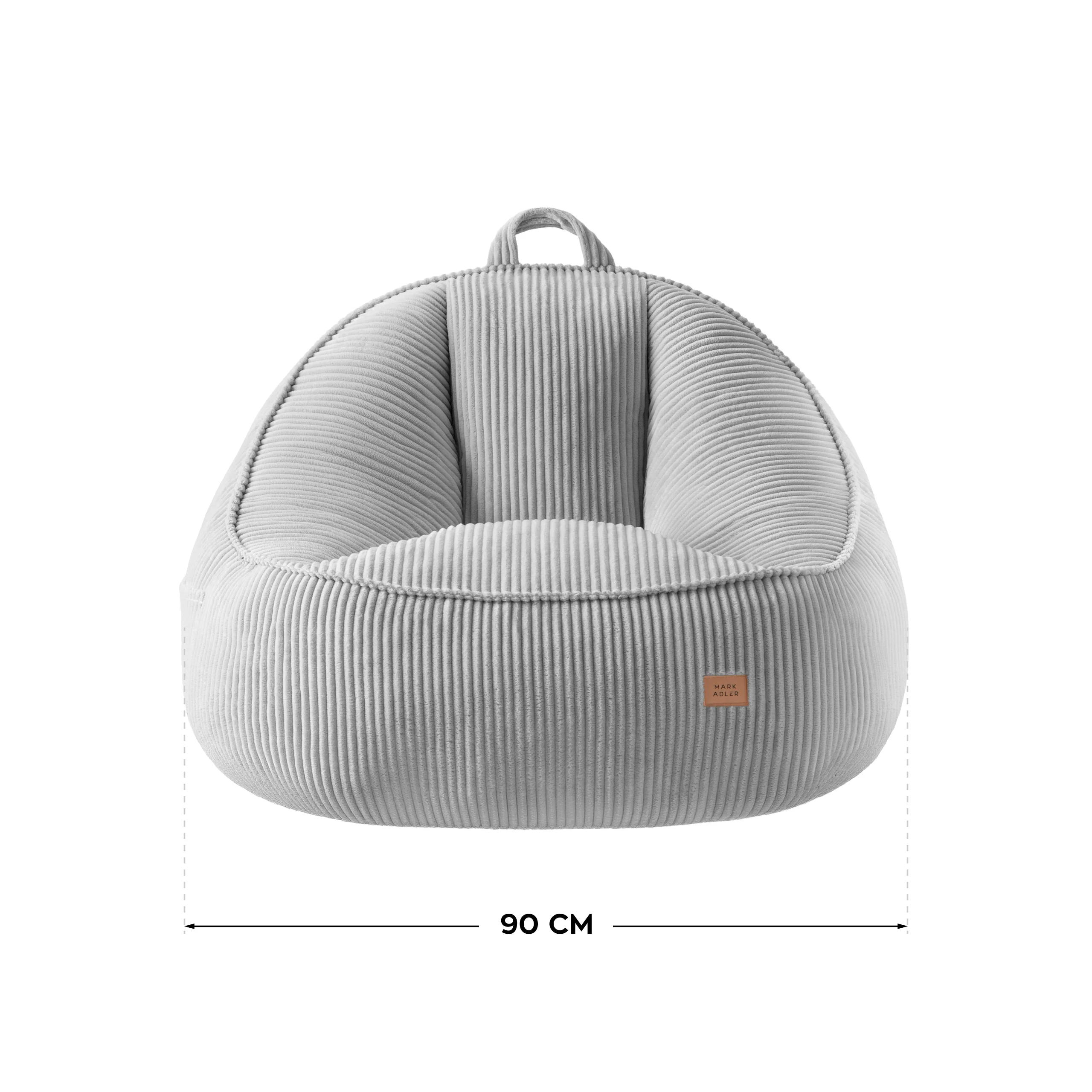 Sitzsack-Sessel mit Rückenlehne Cord Mark Adler Comfy 4.0 Grau - Image 8